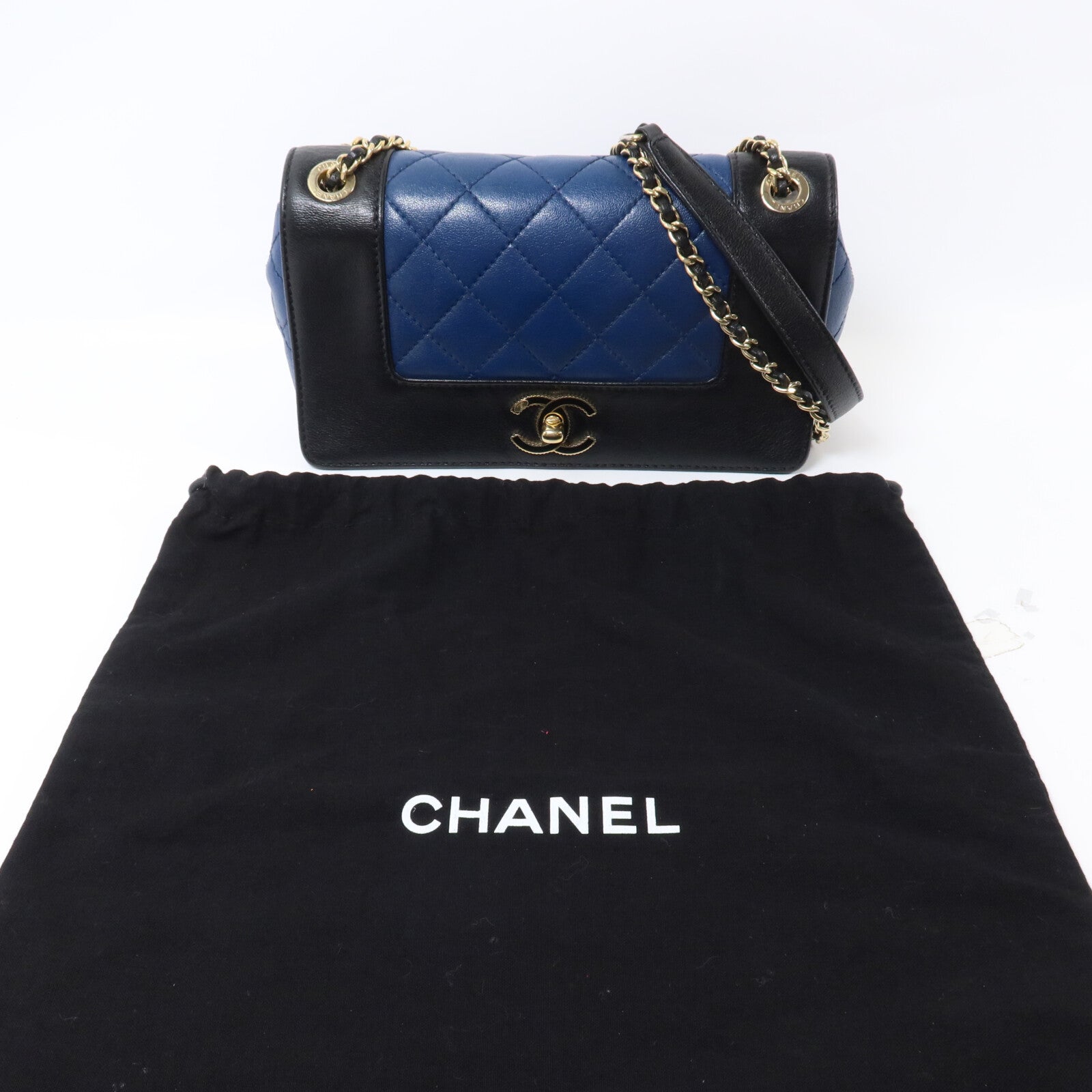 CHANEL 羊皮皮革Mademoiselle Vintage Flap Bag鏈帶肩背袋