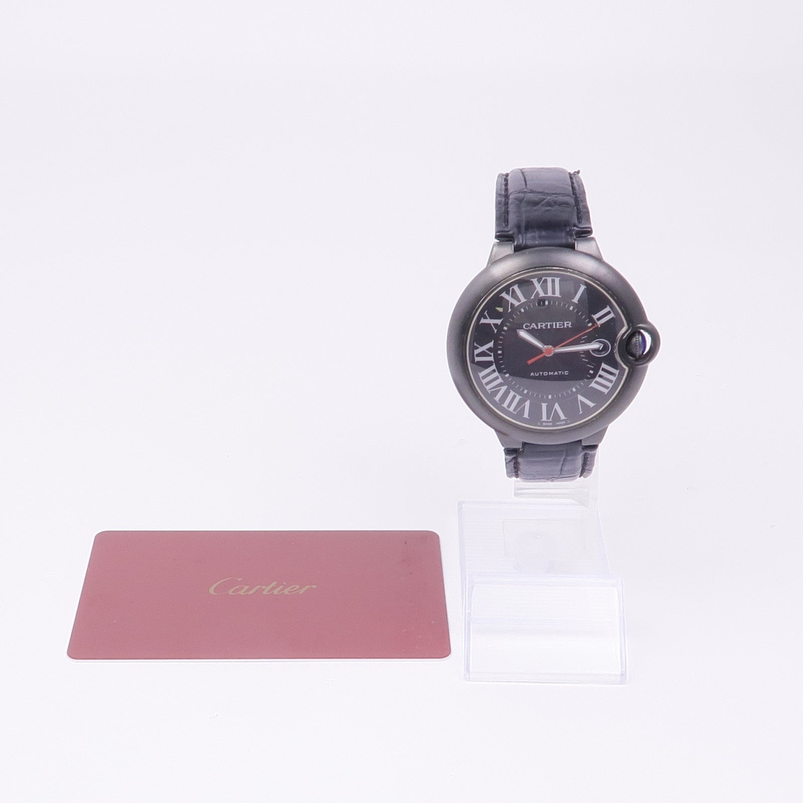 CARTIER Ballon Bleu WSBB0015 Watch WSBB0015 Stainless Steel/Leather Belt Black