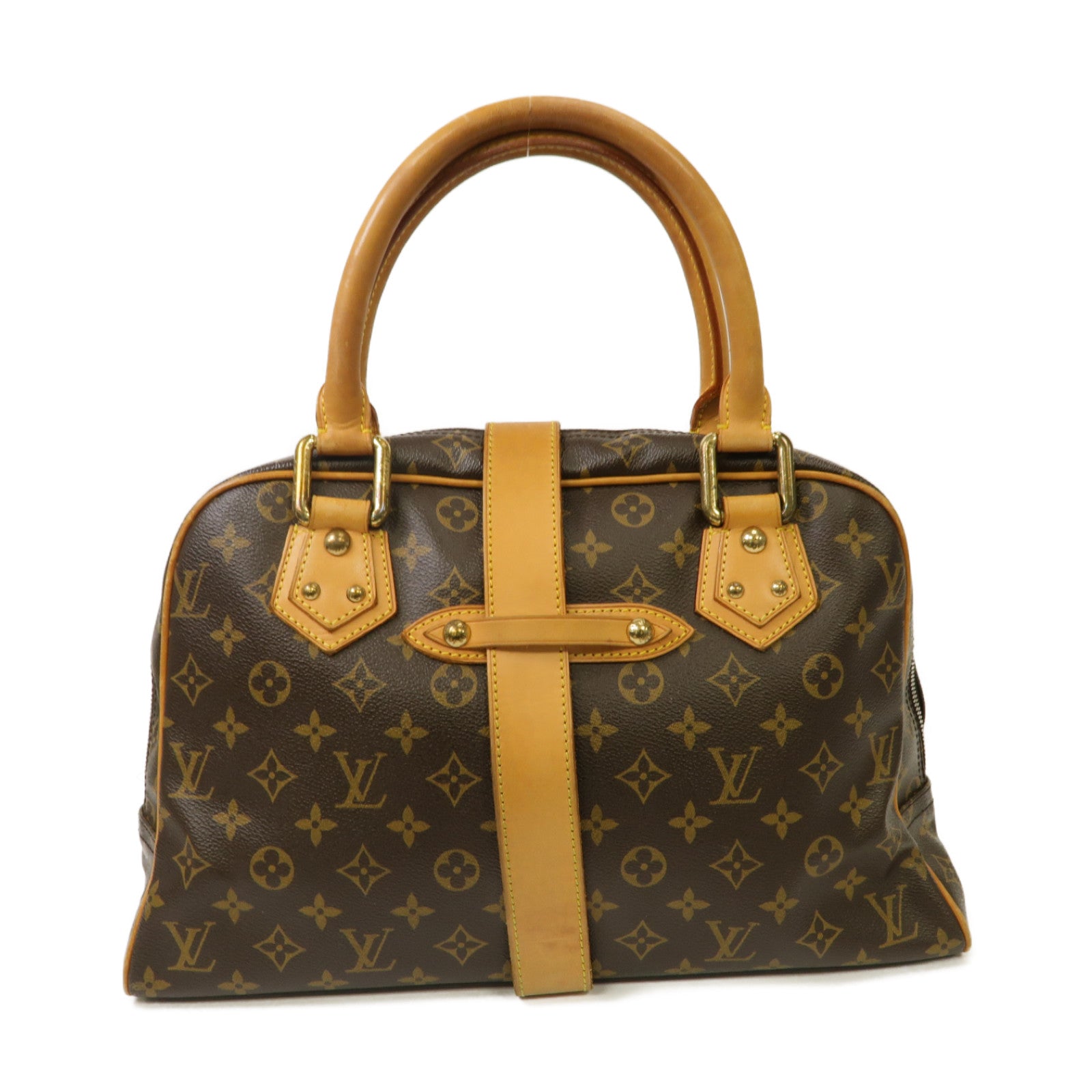 LOUIS VUITTON 【激減優惠】Monogram Manhattan GM金扣肩背袋棕色
