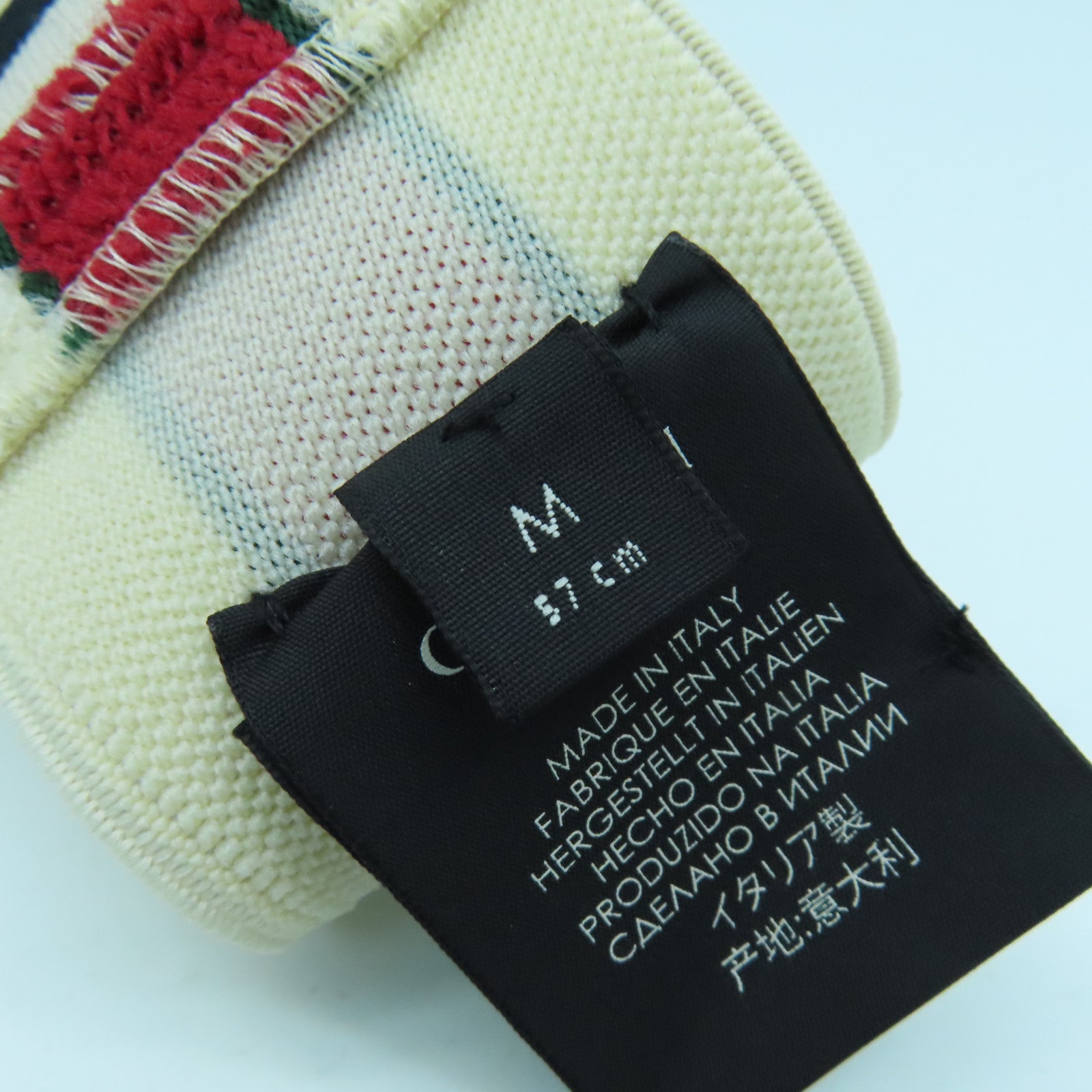 GUCCI 【激減優惠】鬆緊帶/聚酯纖維Head band髮帶米色/紅色