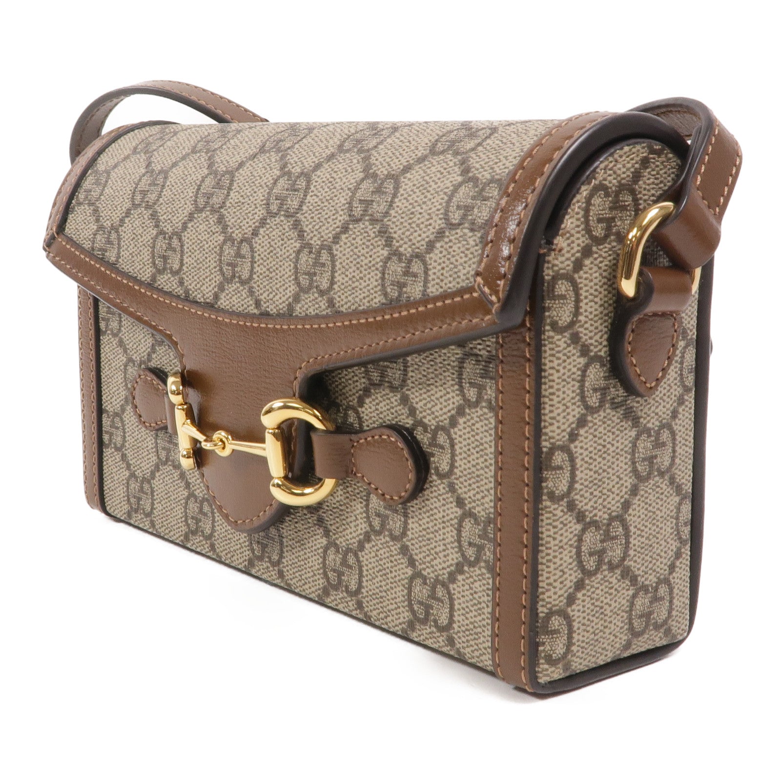 GUCCI 塗層帆布Horsebit 1955 Mini Bag肩背袋