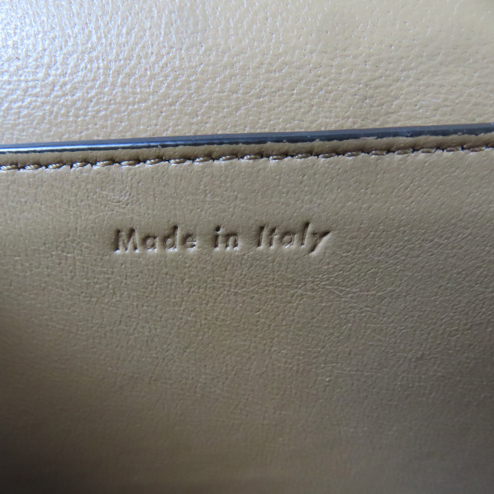 CELINE 牛皮皮革Frame Bag金扣肩背袋啡色/白色