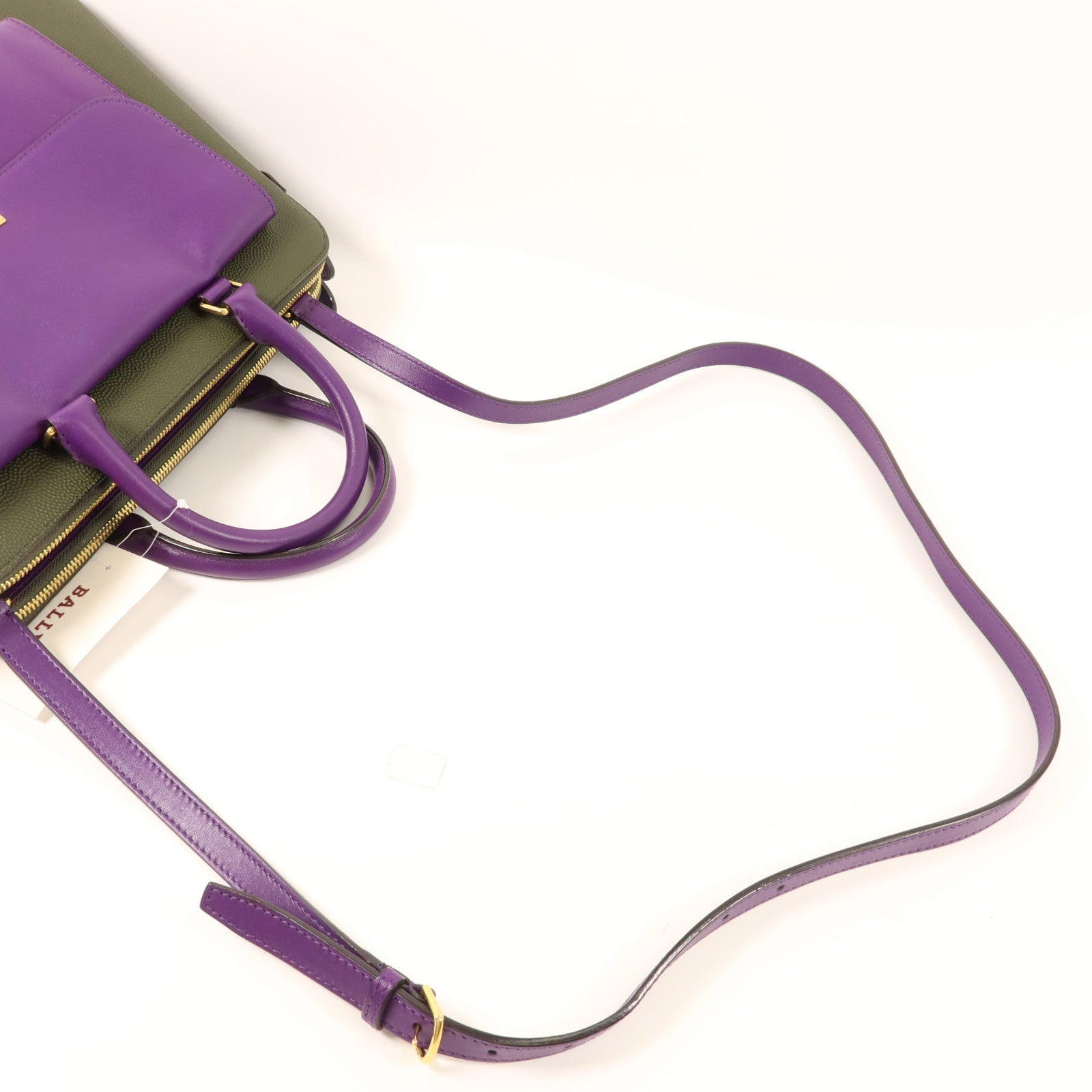 BALLY 牛皮皮革2Way Shoulder Bag金扣手挽肩背兩用袋