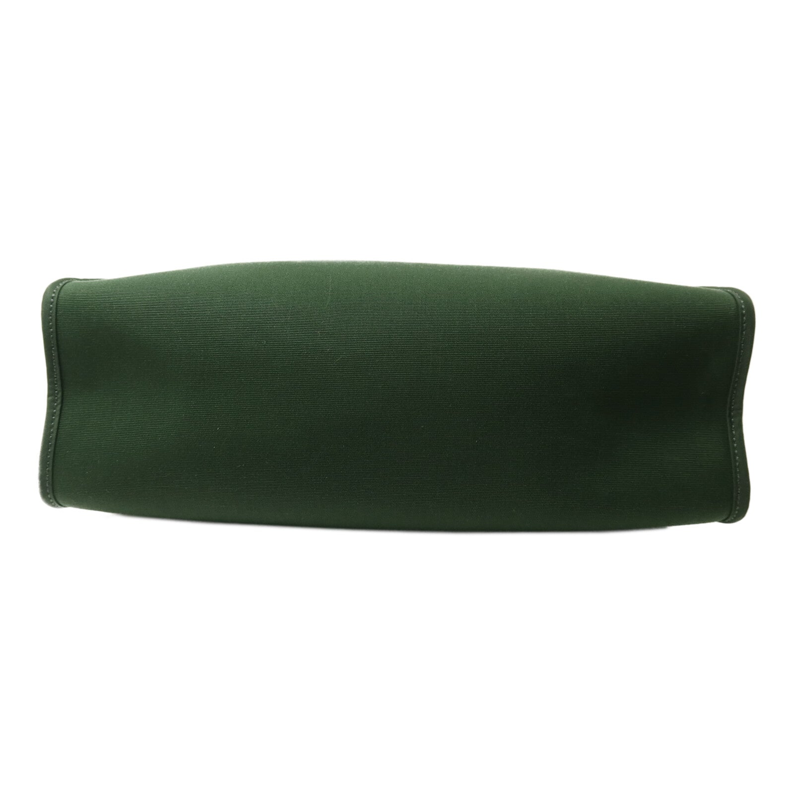 HERMES 帆布Herbag PM銀扣手挽肩背兩用袋Vert Anglais