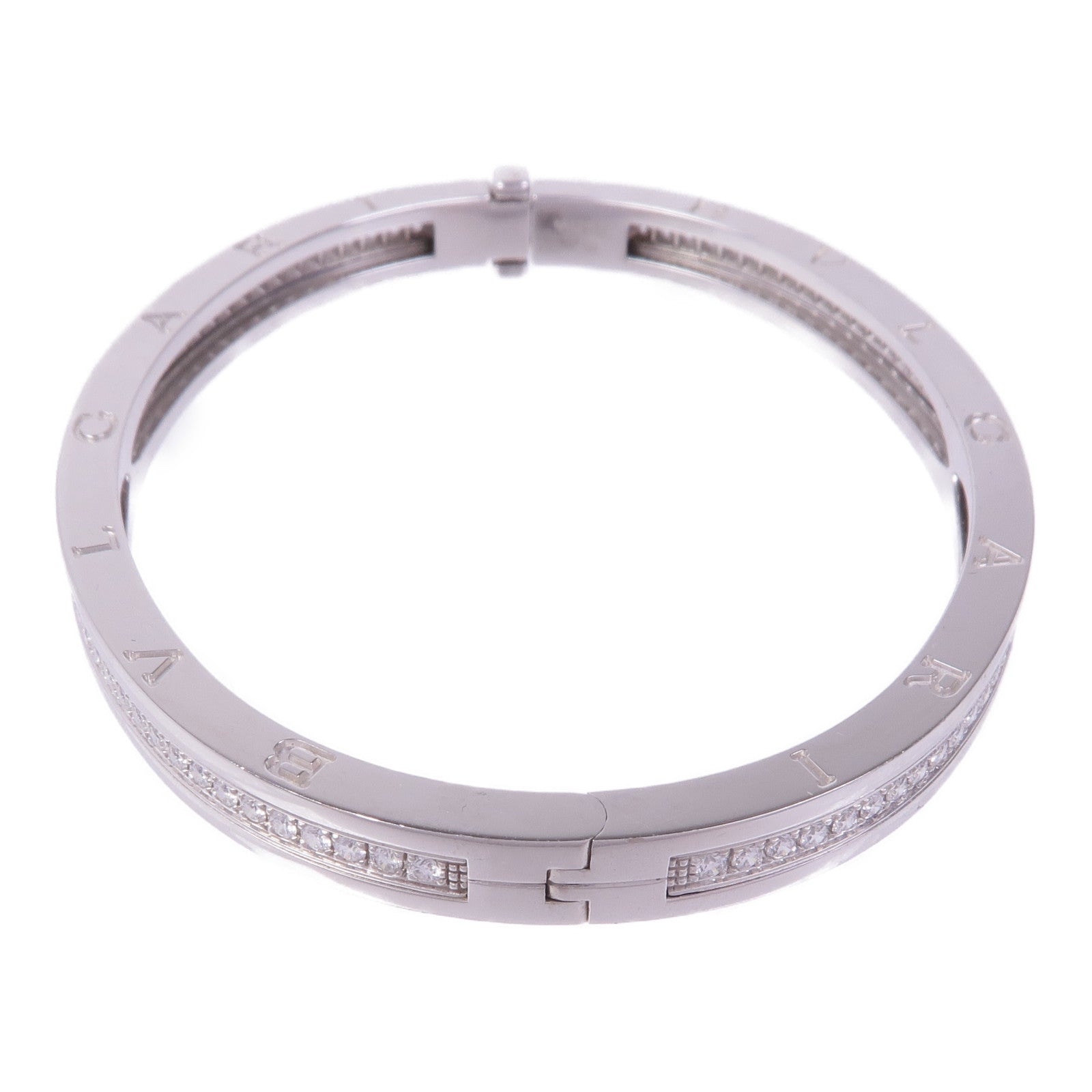 BVLGARI 18K白金B.zero1鑽石手鐲