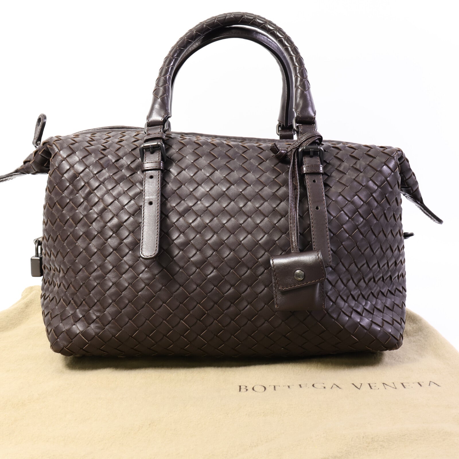 BOTTEGA VENETA 羊皮皮革Boston Bag手挽袋