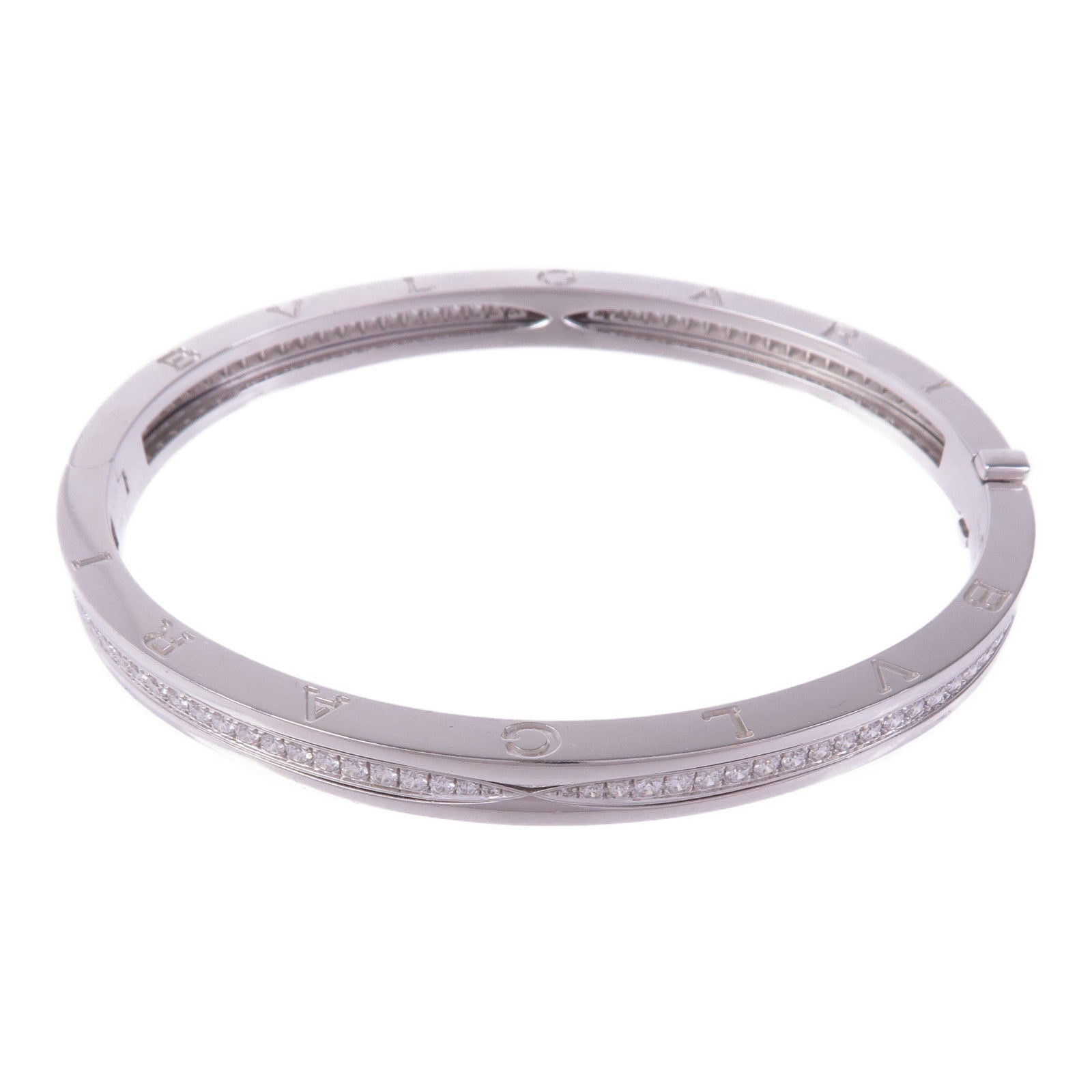 BVLGARI 18K白金B.zero1鑽石手鐲