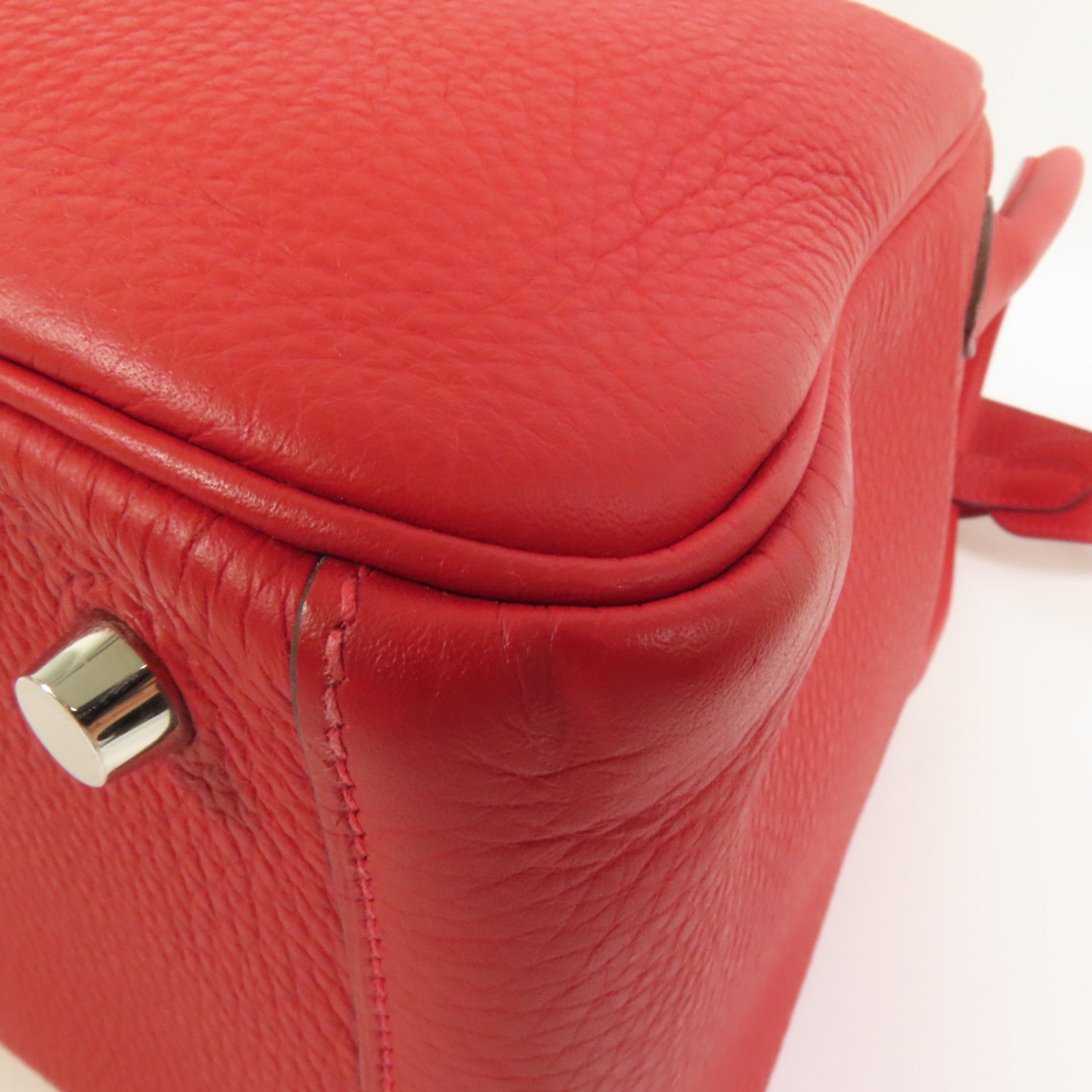 HERMES Togo皮革Lindy 26手挽肩背兩用袋Rouge Casaque