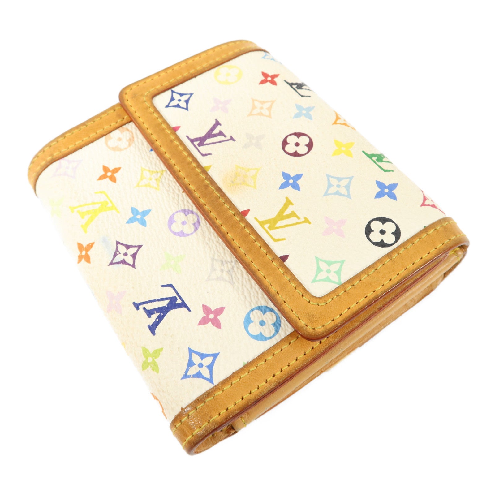 LOUIS VUITTON Monogram Multicolore Porte Monnaie Billet Carte Credit Wallet錢包