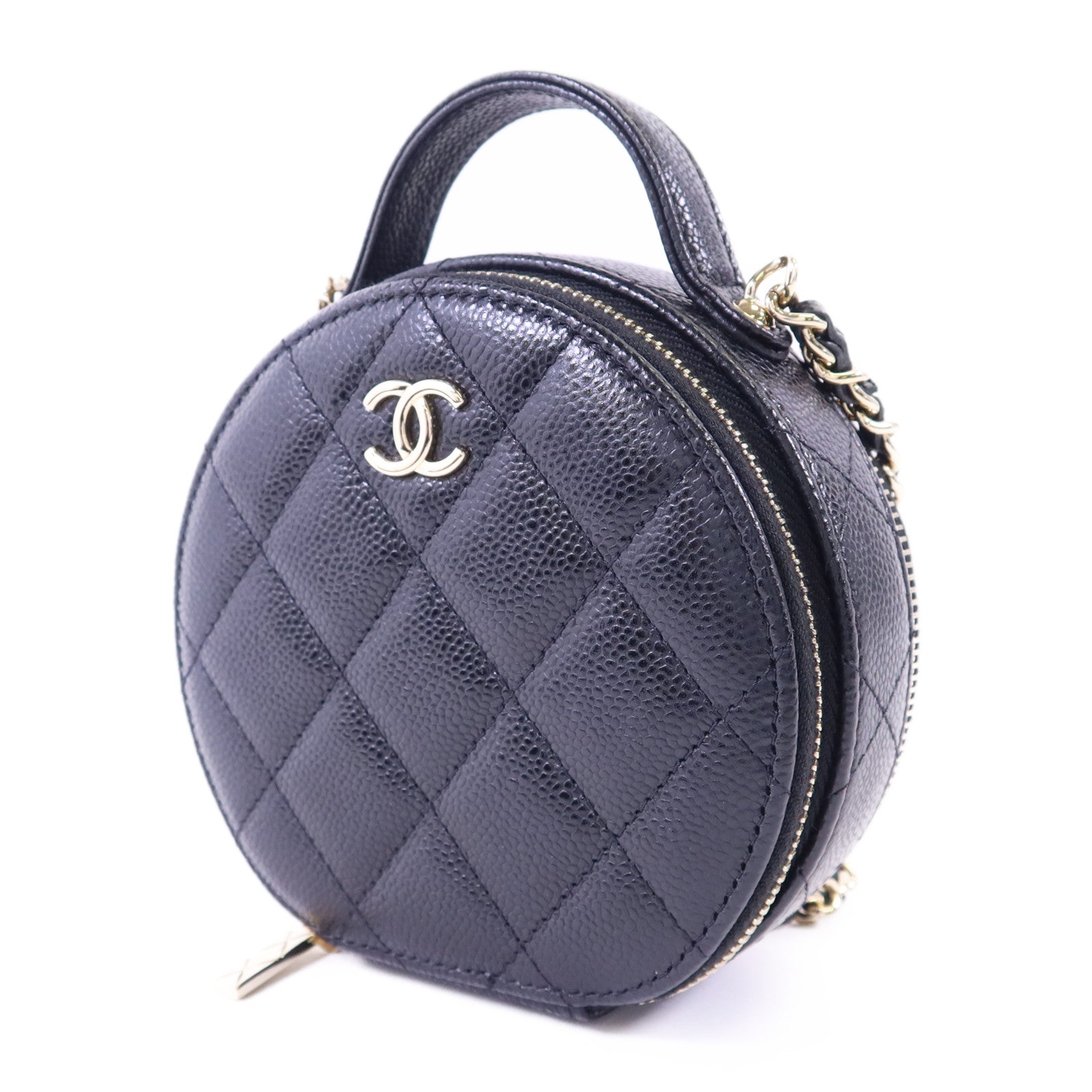 CHANEL 牛皮皮革2 Way Shoulder Bag金扣手挽肩背兩用袋