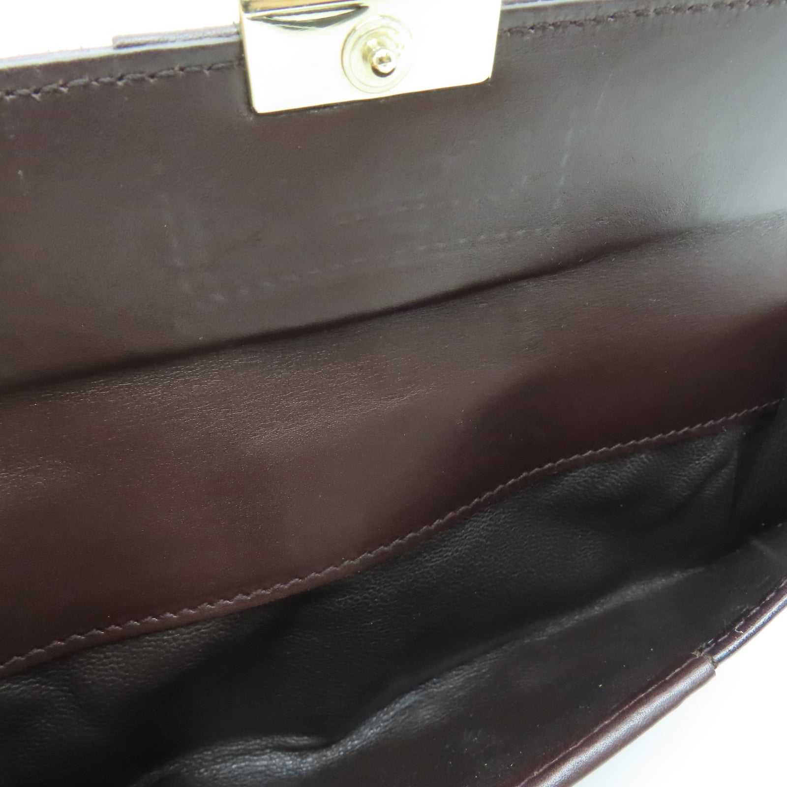 GUCCI 牛皮皮革Long Wallet金扣長錢包啡色