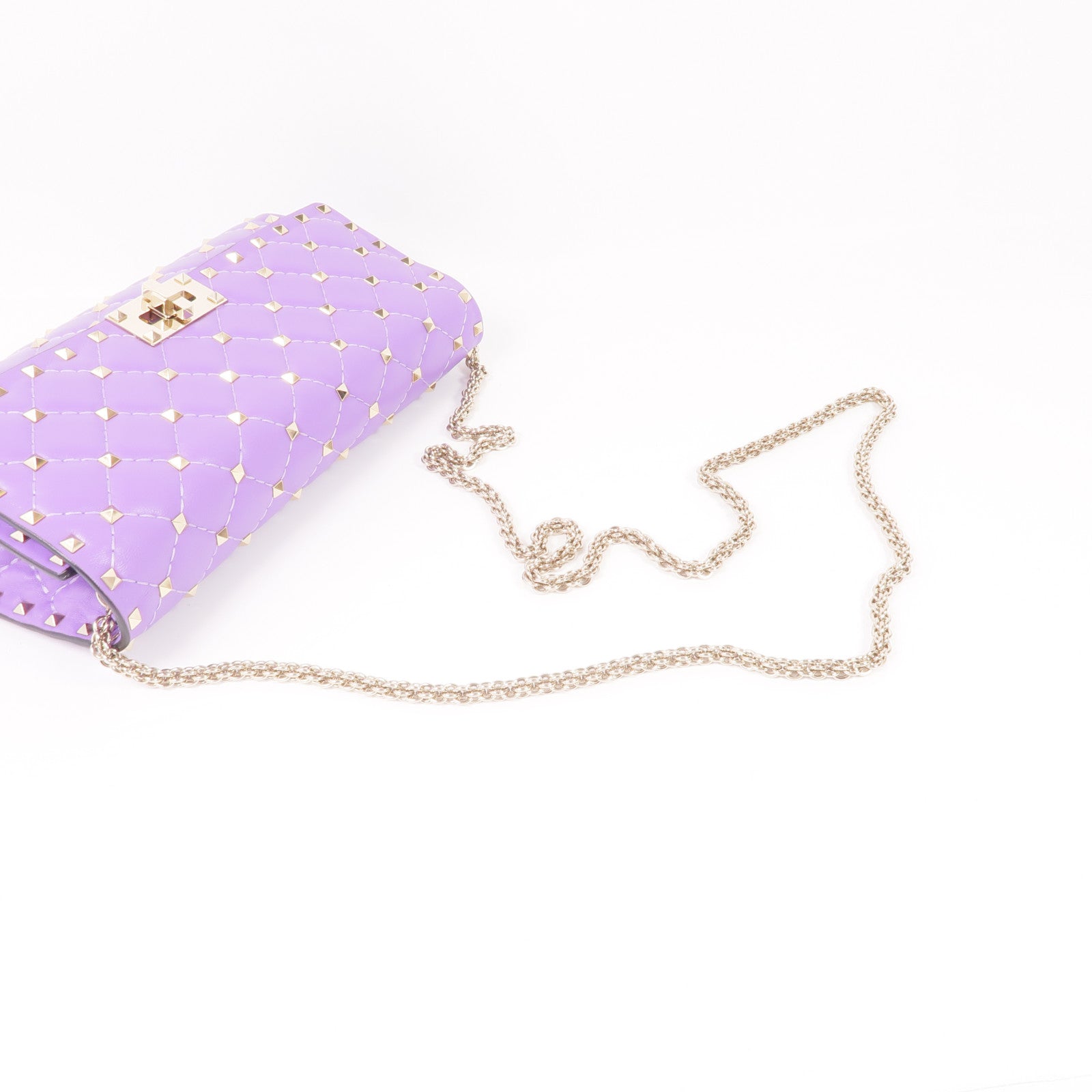 Valentino 羊皮皮革Rockstud Shoulder Bag金扣鏈帶肩背袋