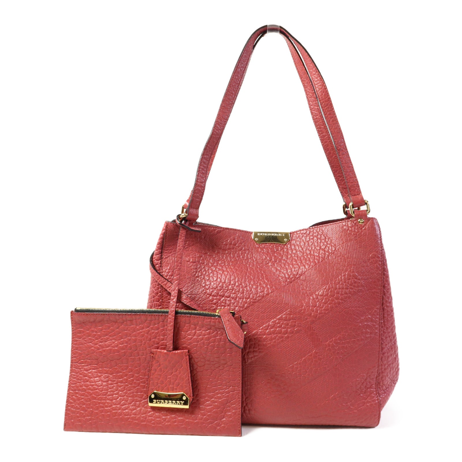 BURBERRY 牛皮皮革Shoulder Bag金扣肩背袋