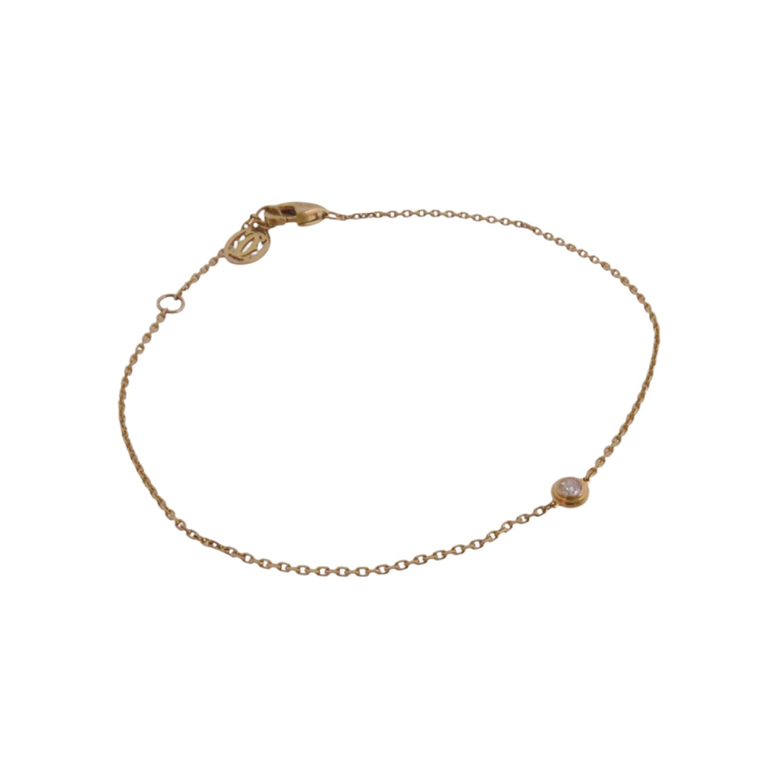 CARTIER 18K玫瑰金Diamond Bracelet鑽石金扣項鏈