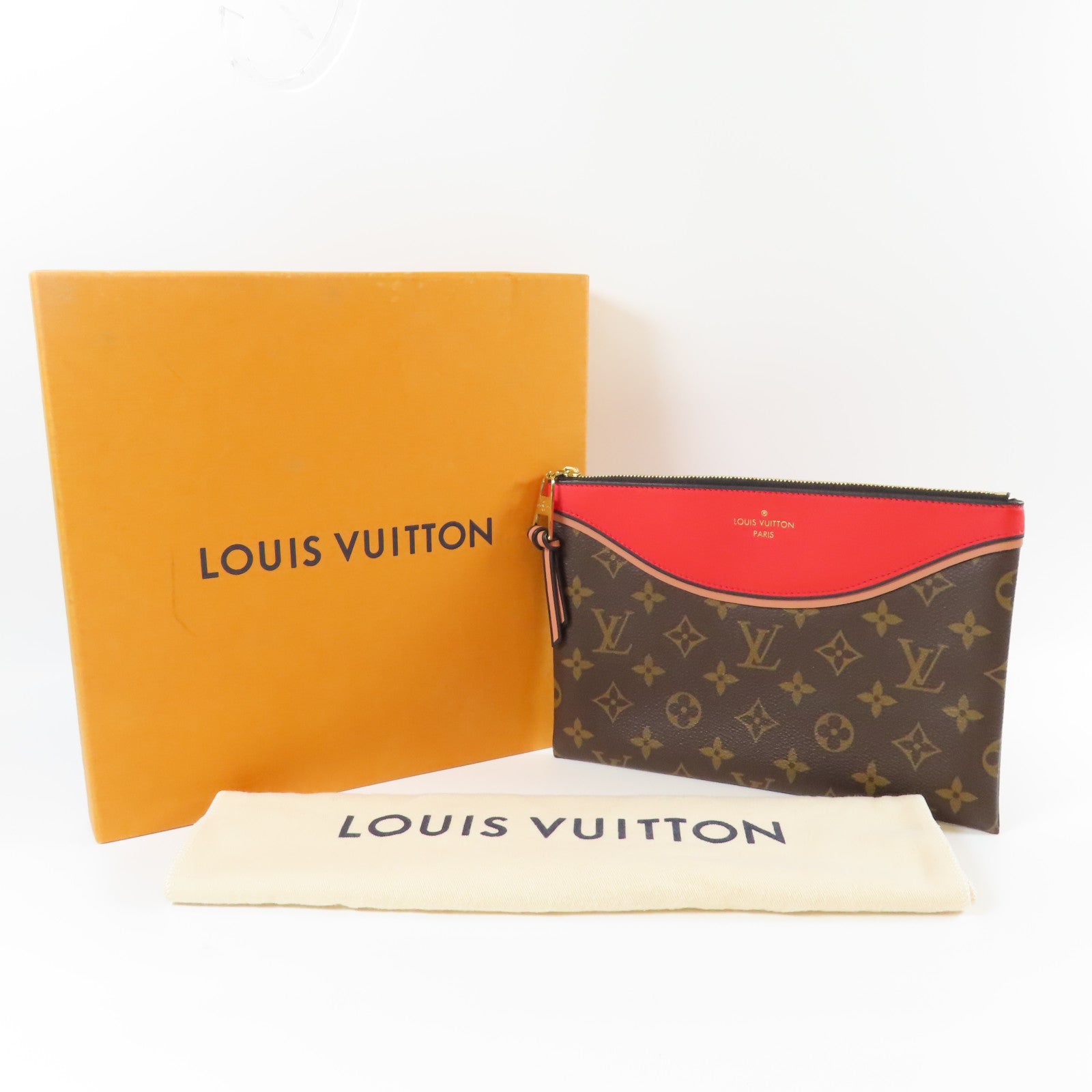 LOUIS VUITTON 【激減優惠】Monogram Tuileries Pochette金扣小袋啡色