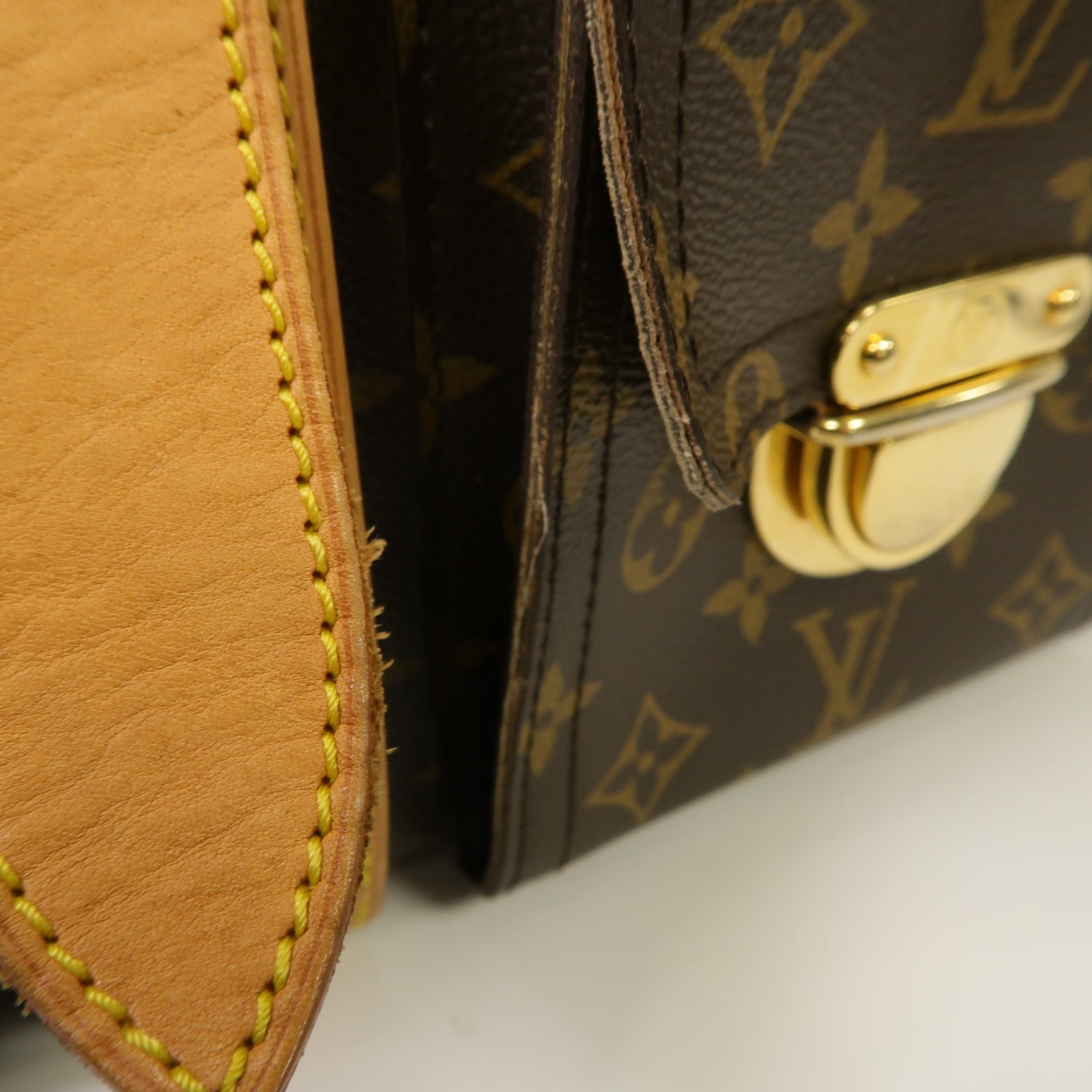 LOUIS VUITTON 【激減優惠】Monogram Manhattan GM金扣肩背袋棕色