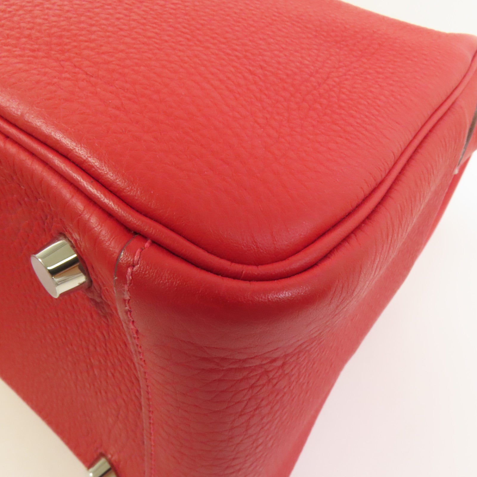 HERMES Togo皮革Lindy 26手挽肩背兩用袋Rouge Casaque