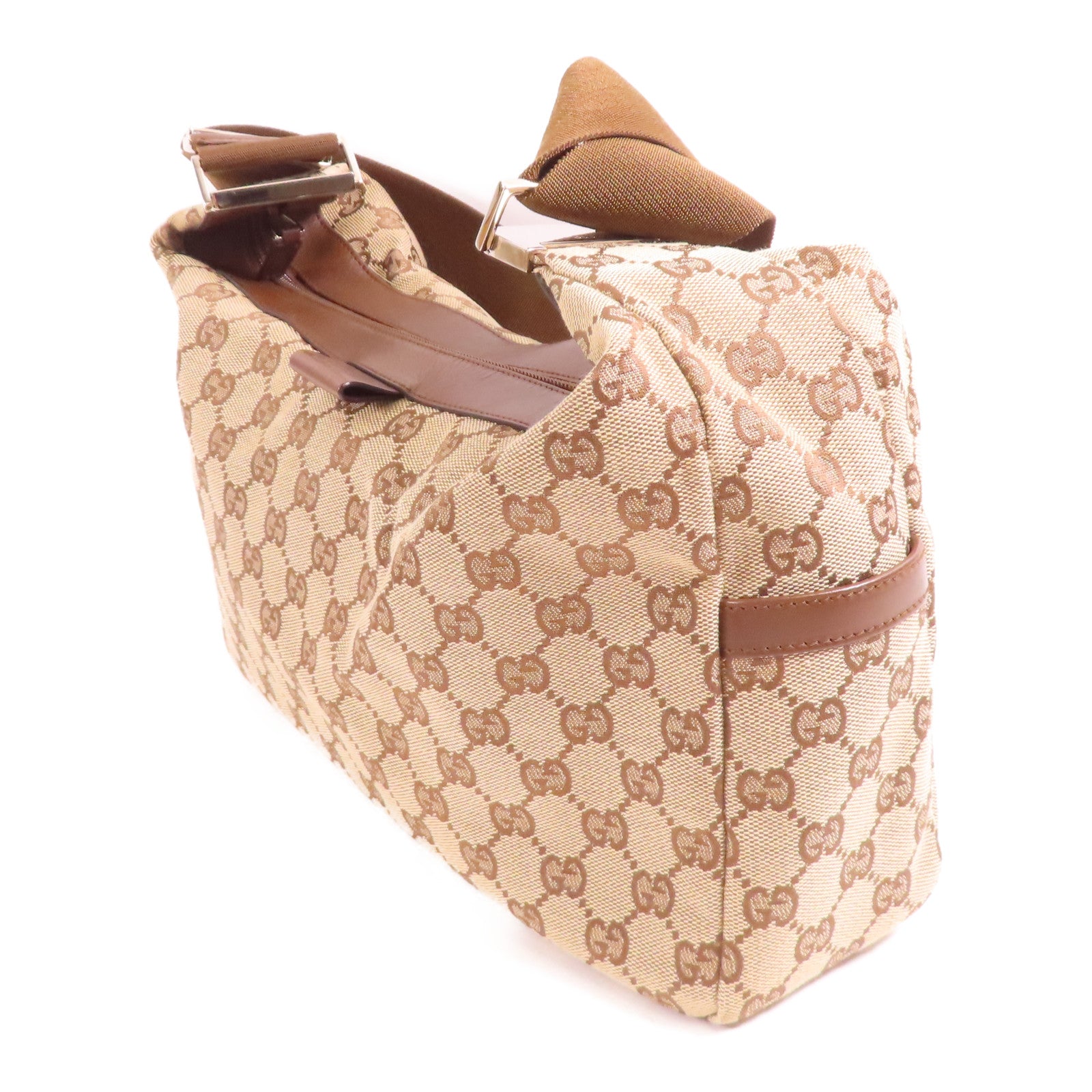 GUCCI GG GHW Shoulder Bag Canvas 35097 Brown