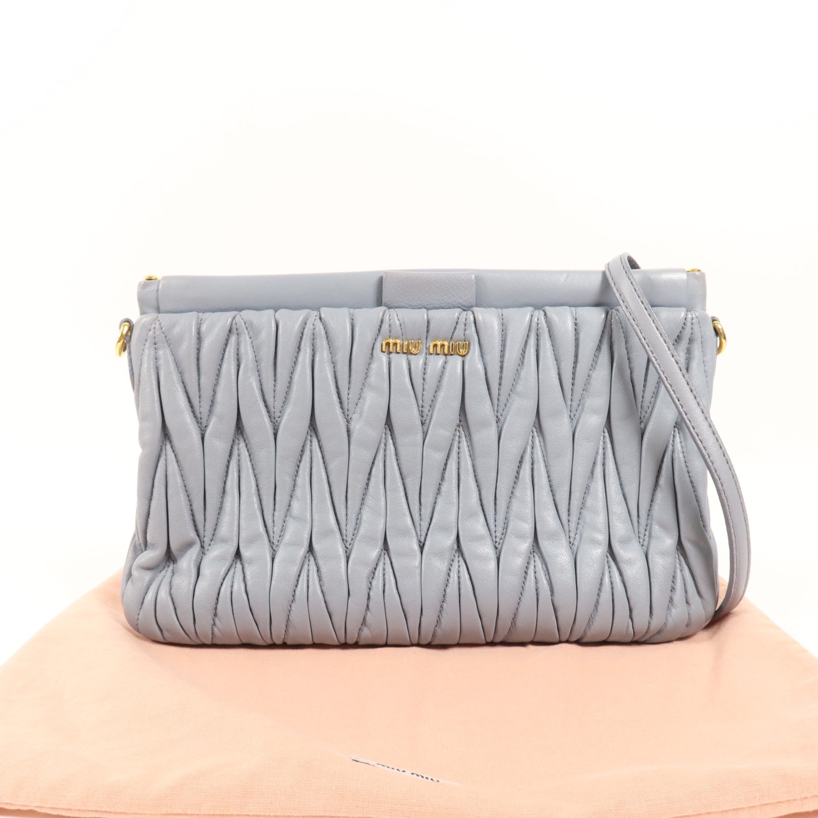 Miu Miu 羊皮皮革Shoulder Bag金扣肩背袋