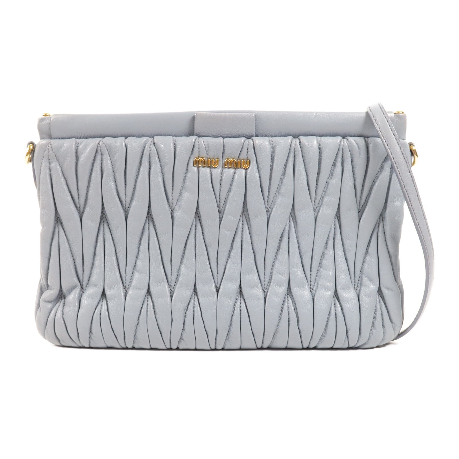 Miu Miu 羊皮皮革Shoulder Bag金扣肩背袋