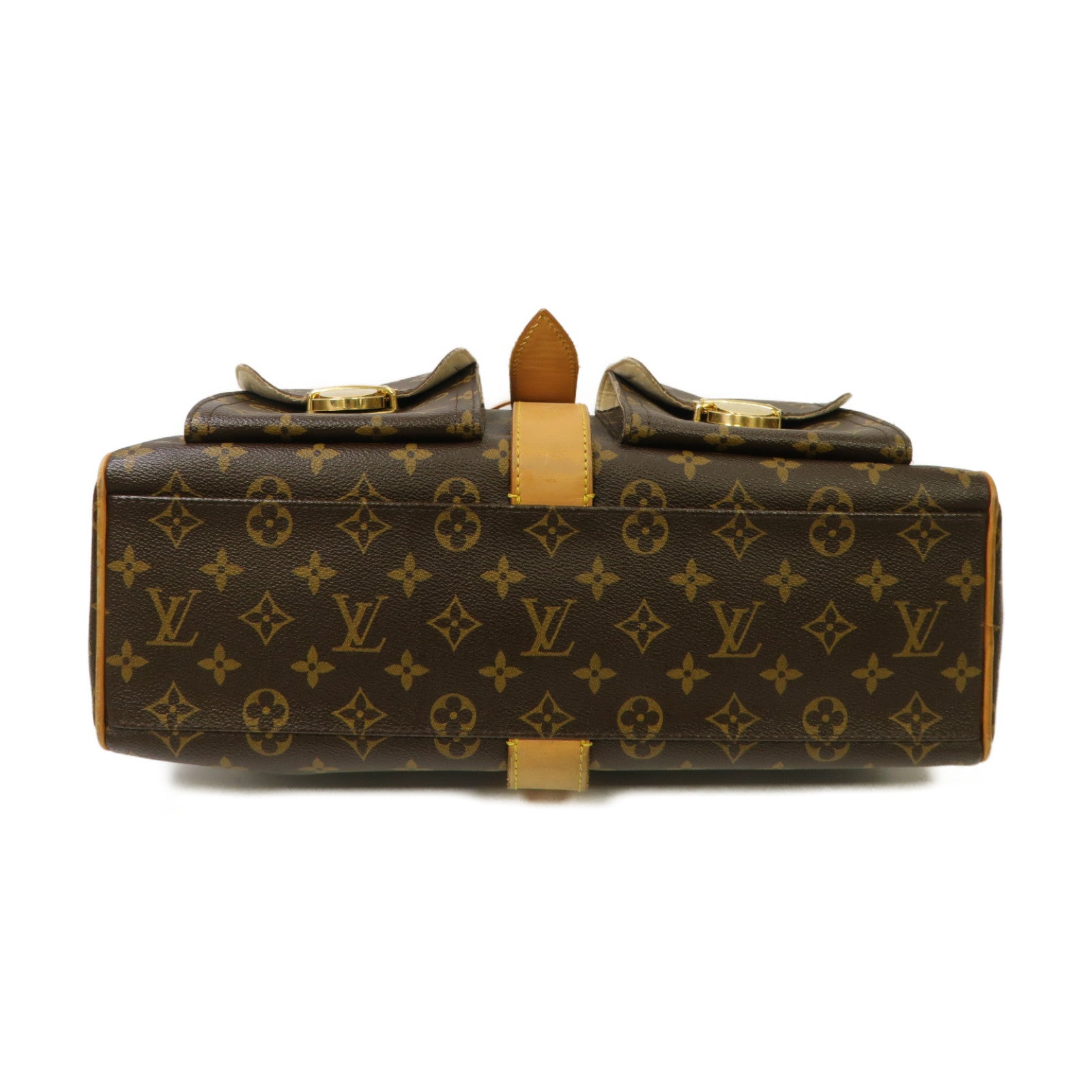 LOUIS VUITTON 【激減優惠】Monogram Manhattan GM金扣肩背袋棕色