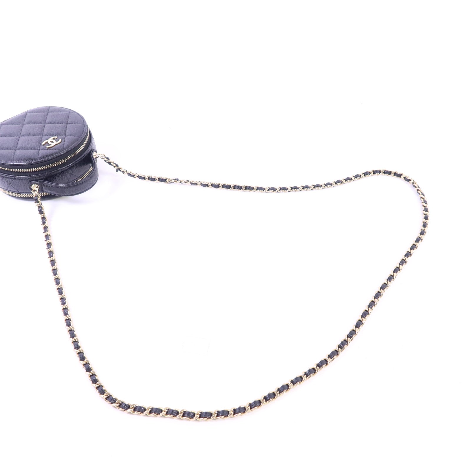 CHANEL 牛皮皮革2 Way Shoulder Bag金扣手挽肩背兩用袋