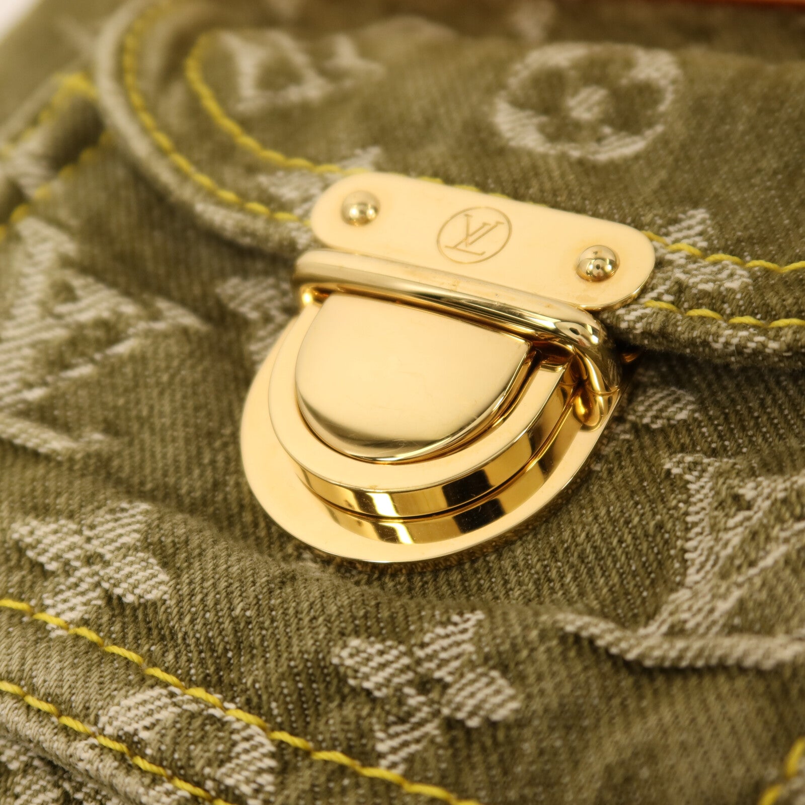 LOUIS VUITTON Monogram Denim Buggy PM金扣肩背袋