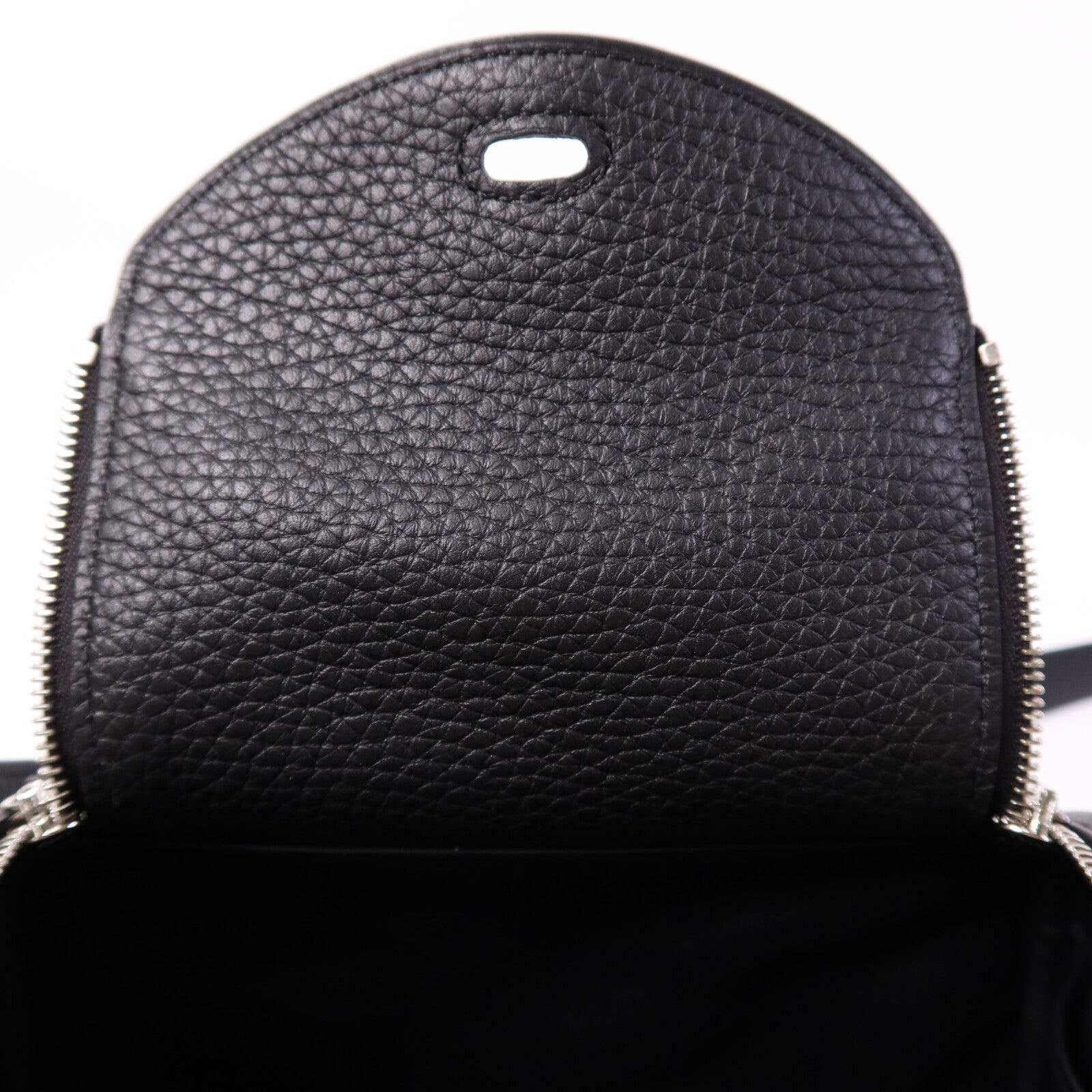 HERMES Clemence皮革Mini Lindy金扣手挽肩背兩用袋Noir