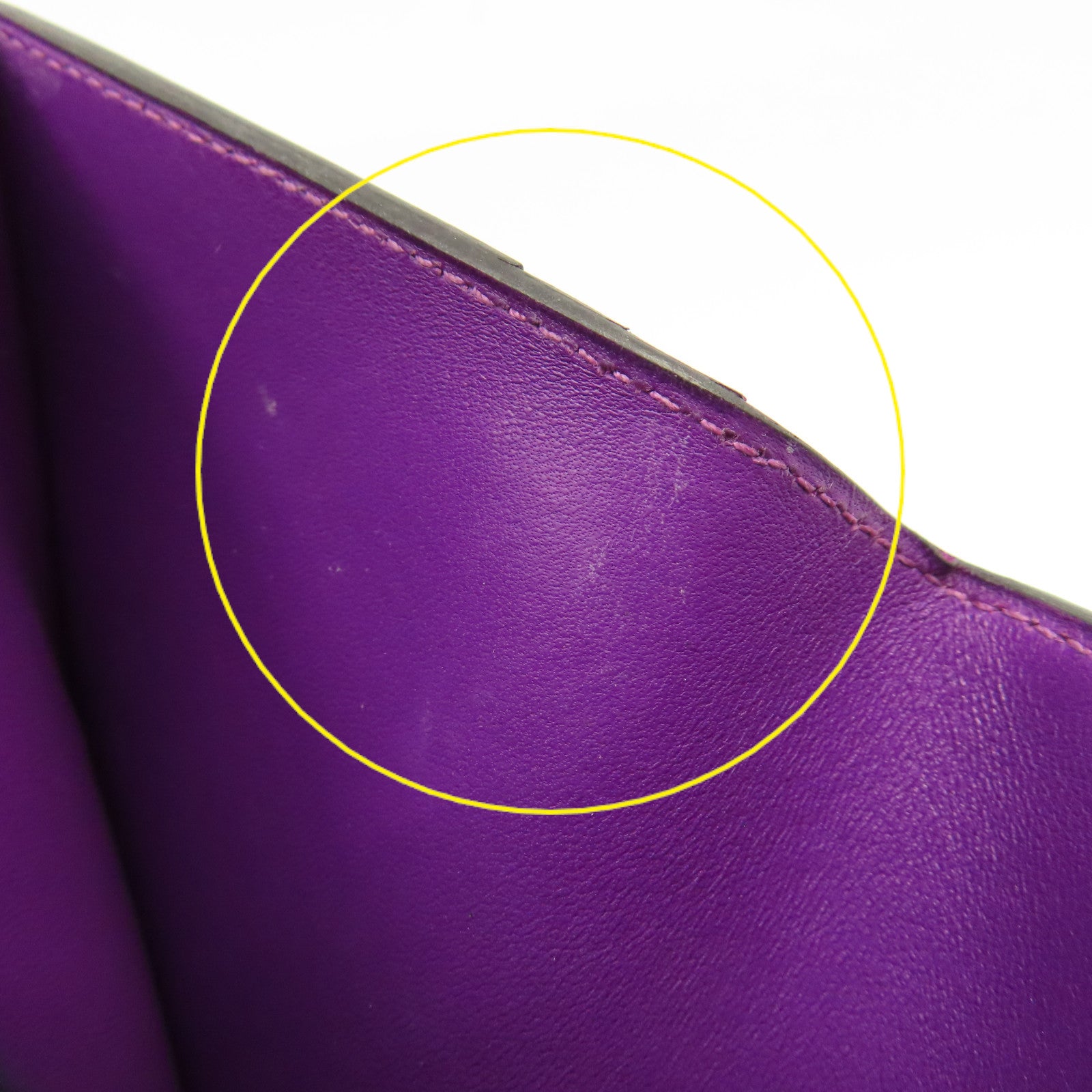 HERMES 【激減優惠】Epsom皮革Bearn Wallet金扣短錢包紫色