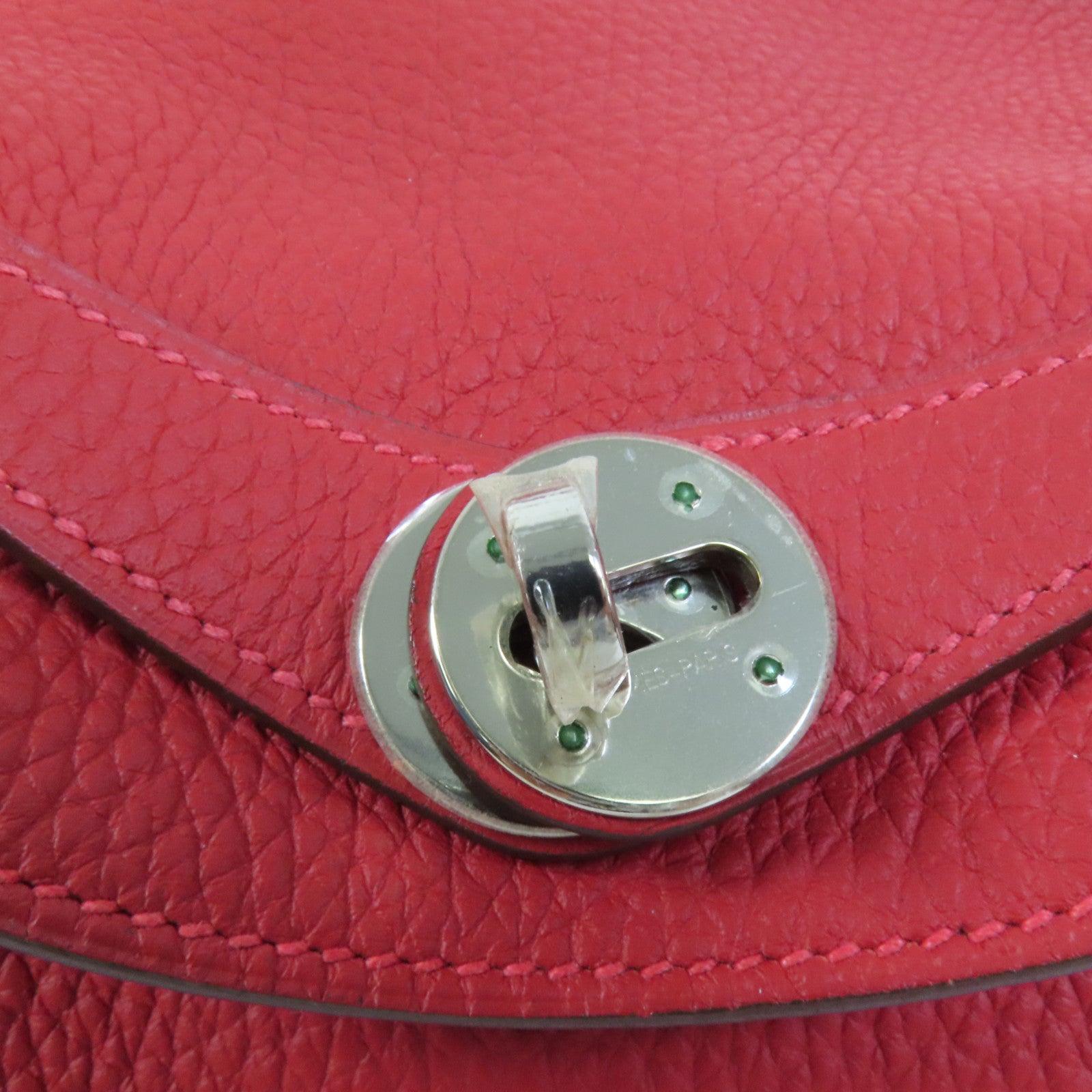 HERMES Togo皮革Lindy 26手挽肩背兩用袋Rouge Casaque