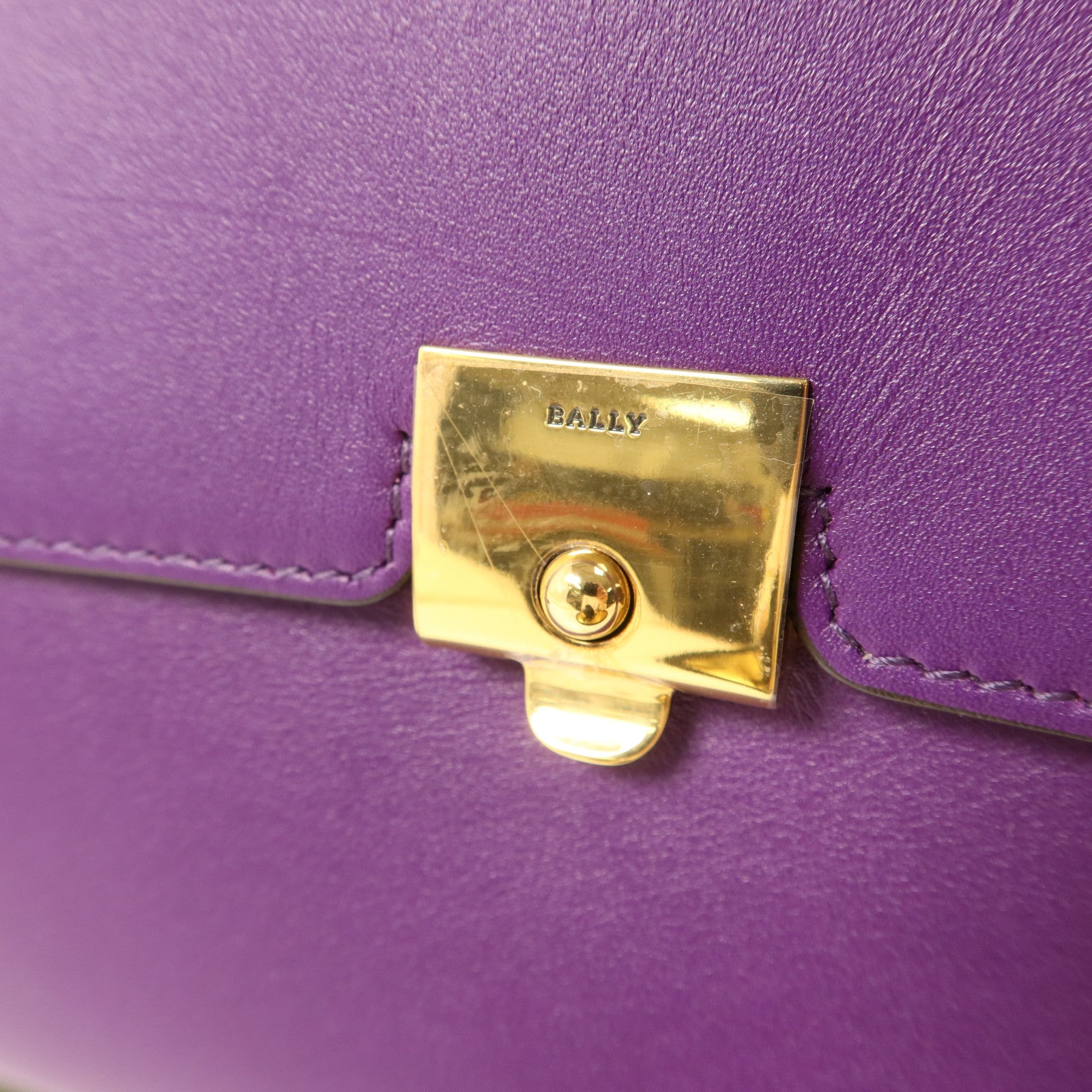 BALLY 牛皮皮革2Way Shoulder Bag金扣手挽肩背兩用袋