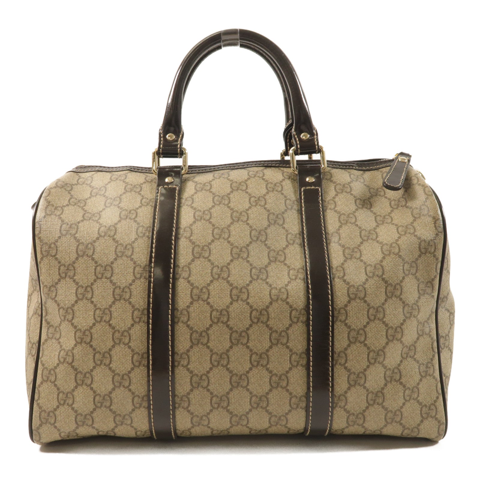 GUCCI 塗層帆布Boston Bag金扣手挽肩背兩用袋