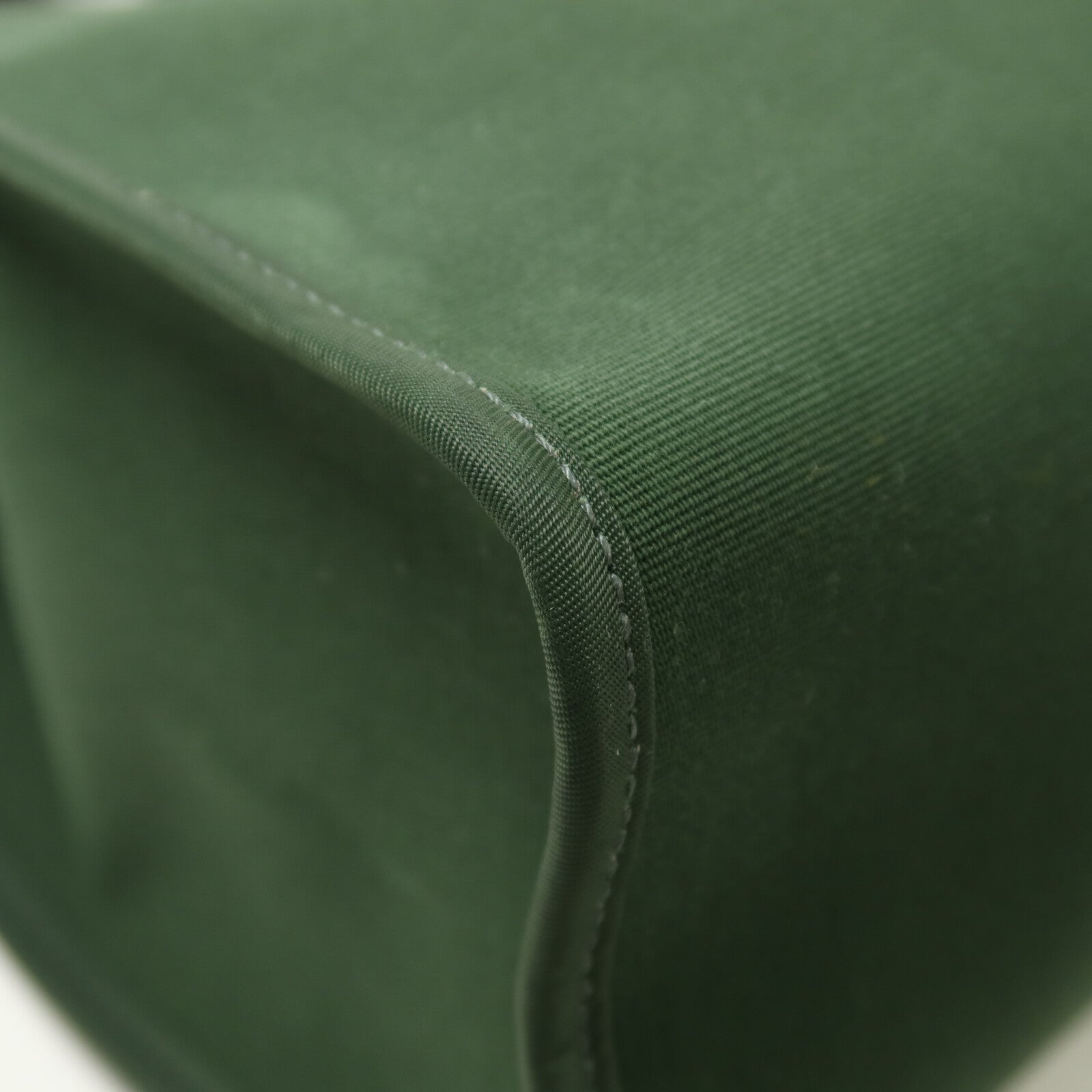 HERMES 帆布Herbag PM銀扣手挽肩背兩用袋Vert Anglais