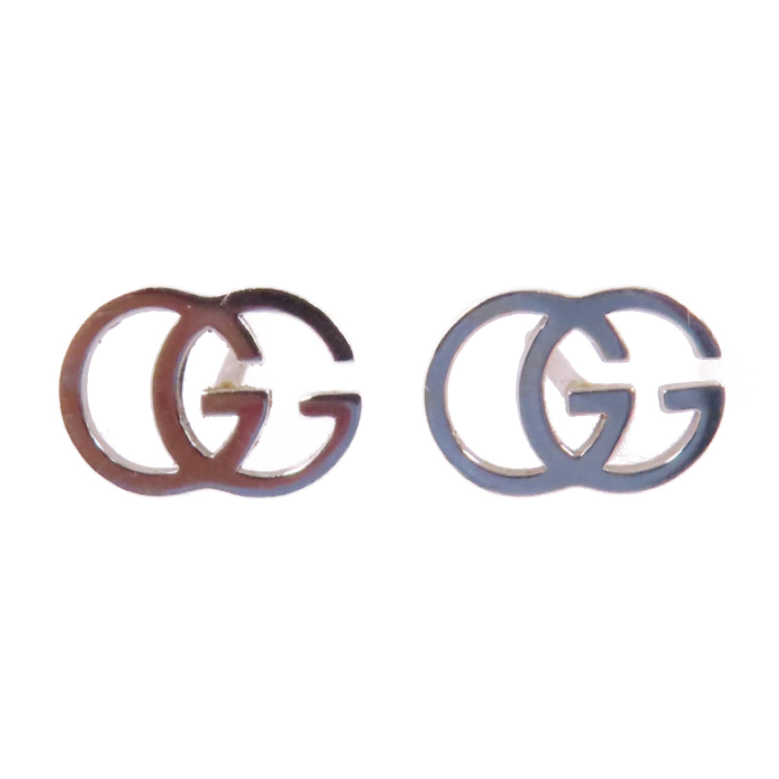 GUCCI 18K白金GG Earrings銀扣耳環