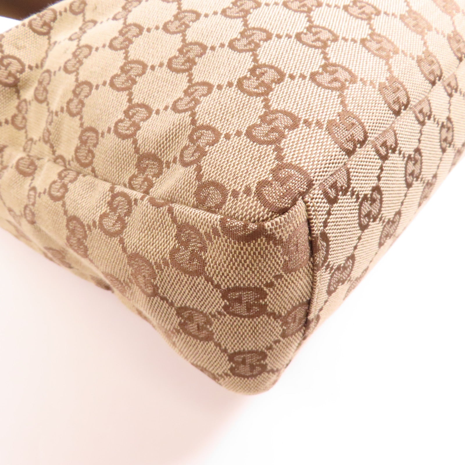 GUCCI GG GHW Shoulder Bag Canvas 35097 Brown