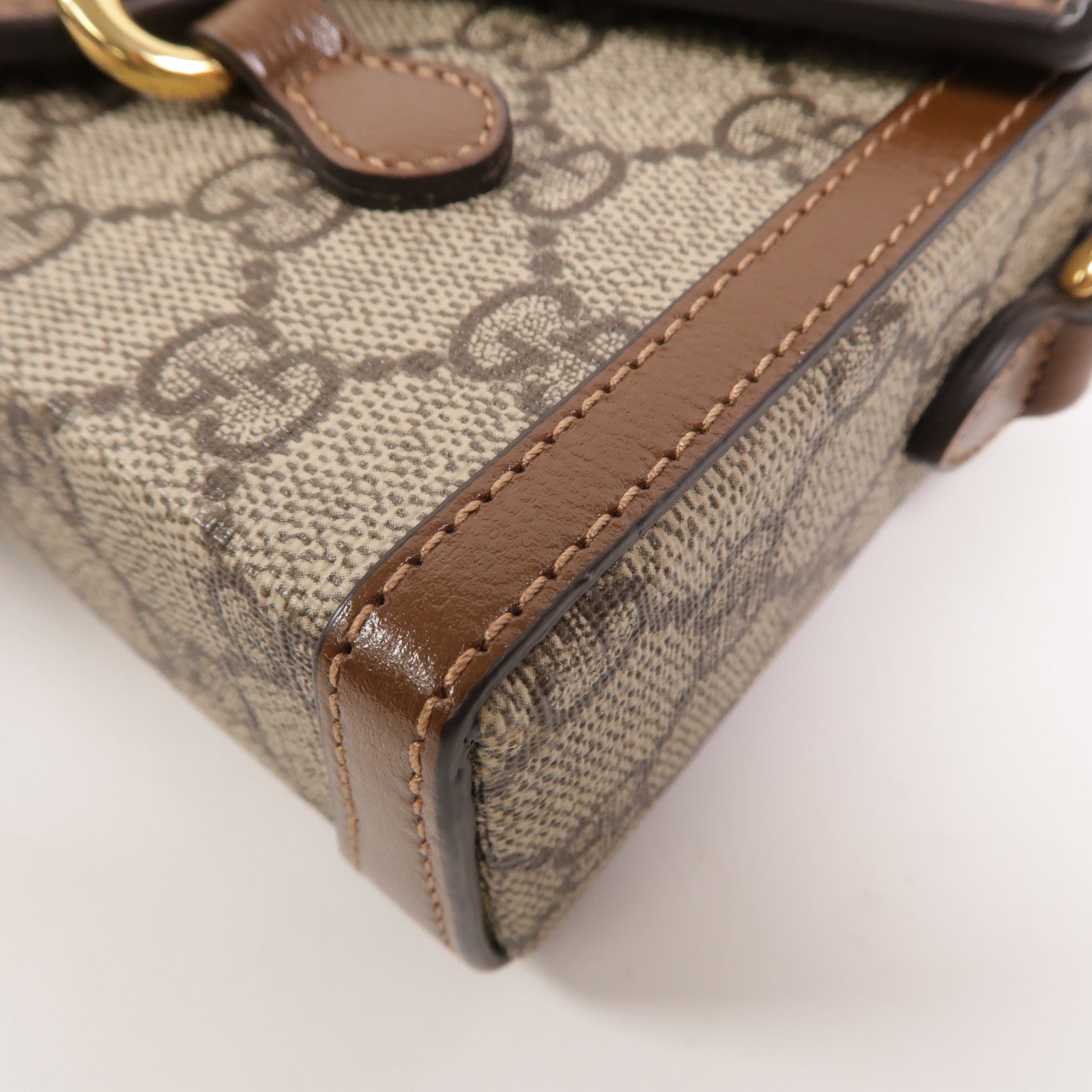 GUCCI 塗層帆布Horsebit 1955 Mini Bag肩背袋