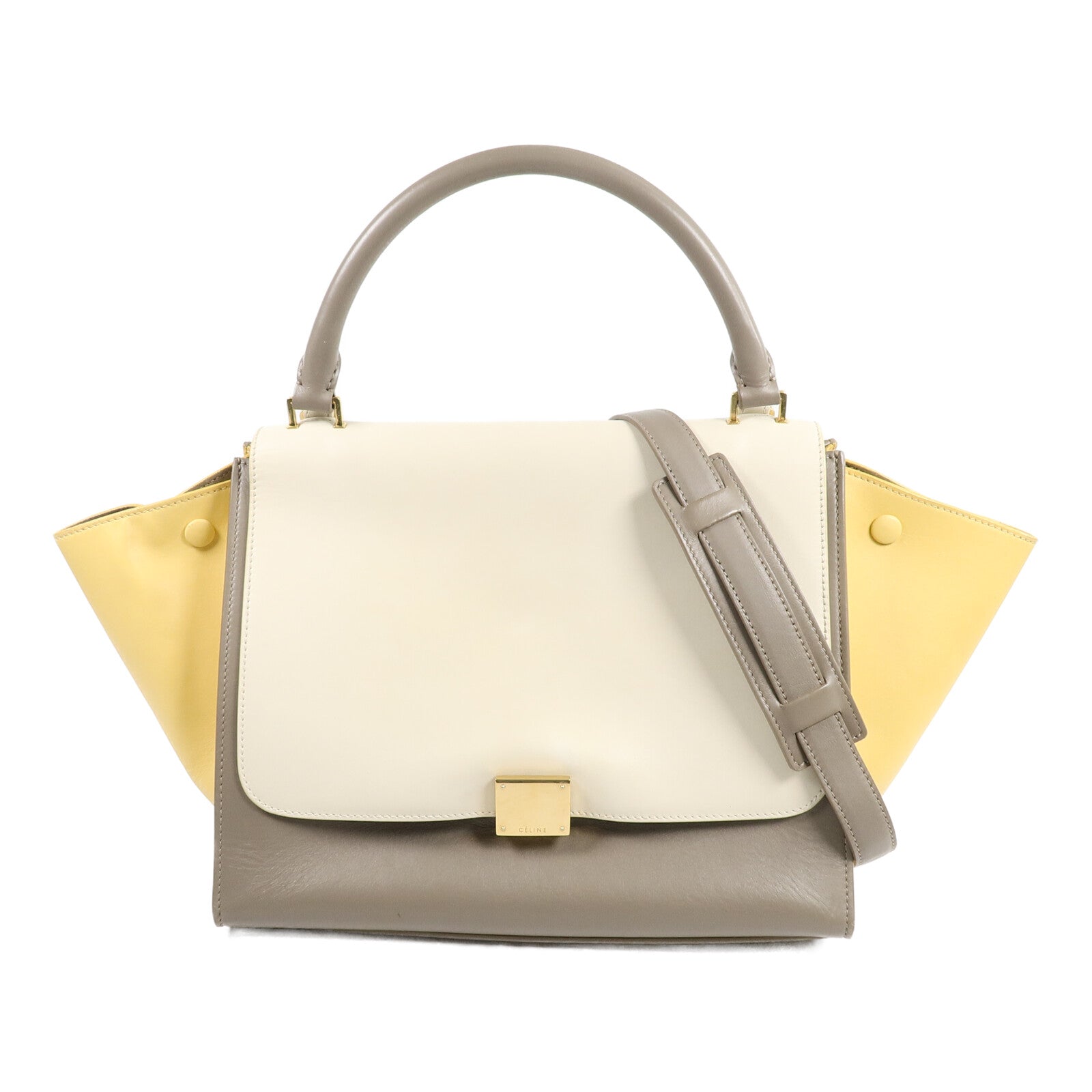 CELINE 牛皮皮革Trapeze Medium手挽肩背兩用袋