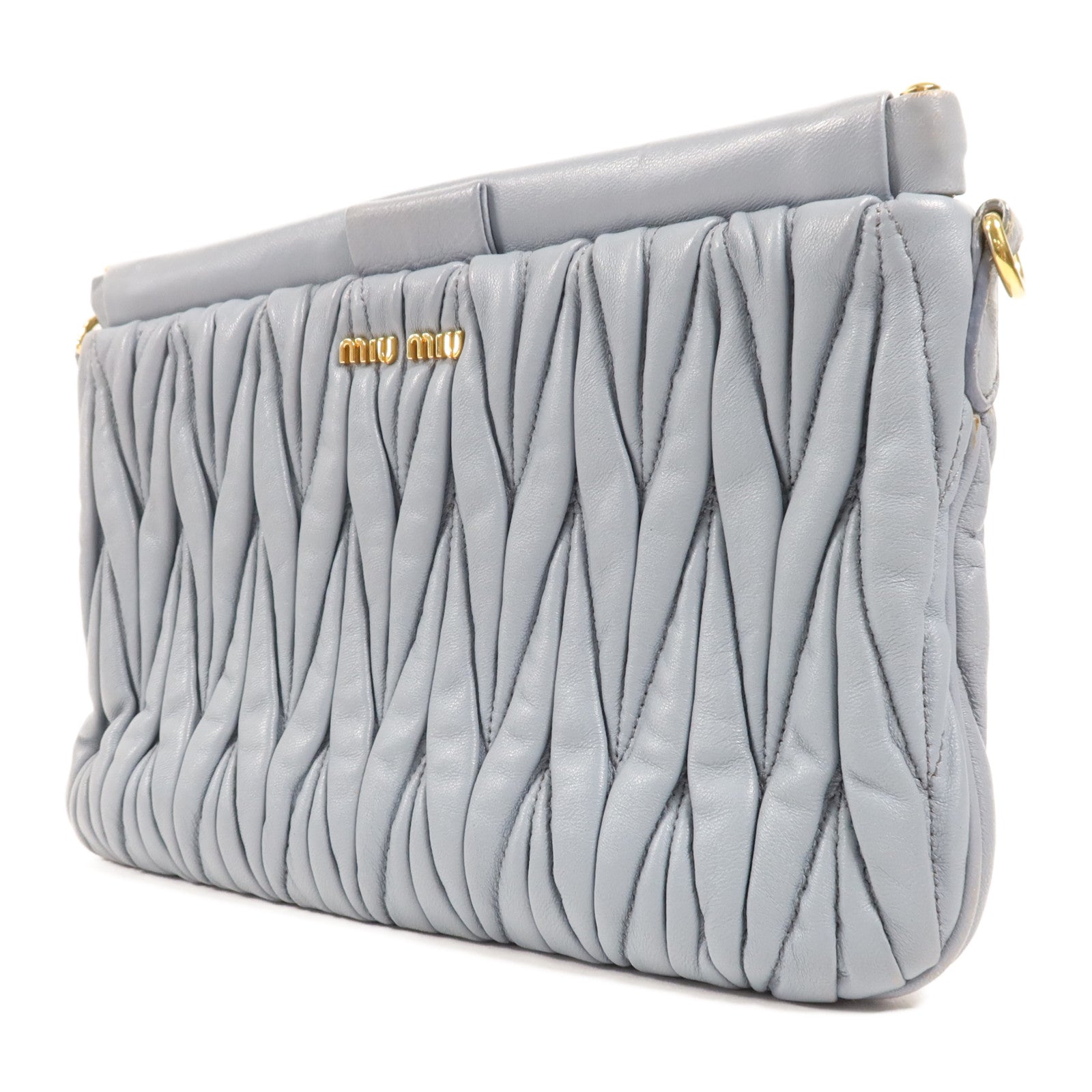 Miu Miu 羊皮皮革Shoulder Bag金扣肩背袋