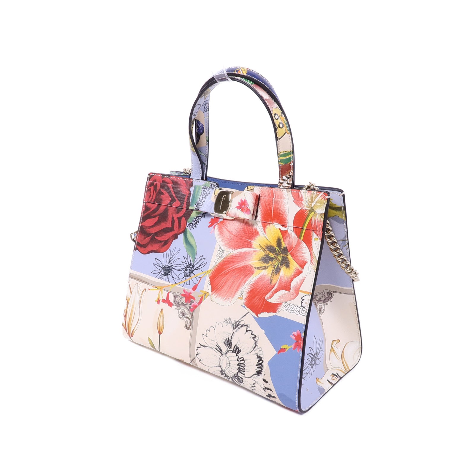 Salvatore Ferragamo 牛皮皮革Vara Bow金扣手挽肩背兩用袋