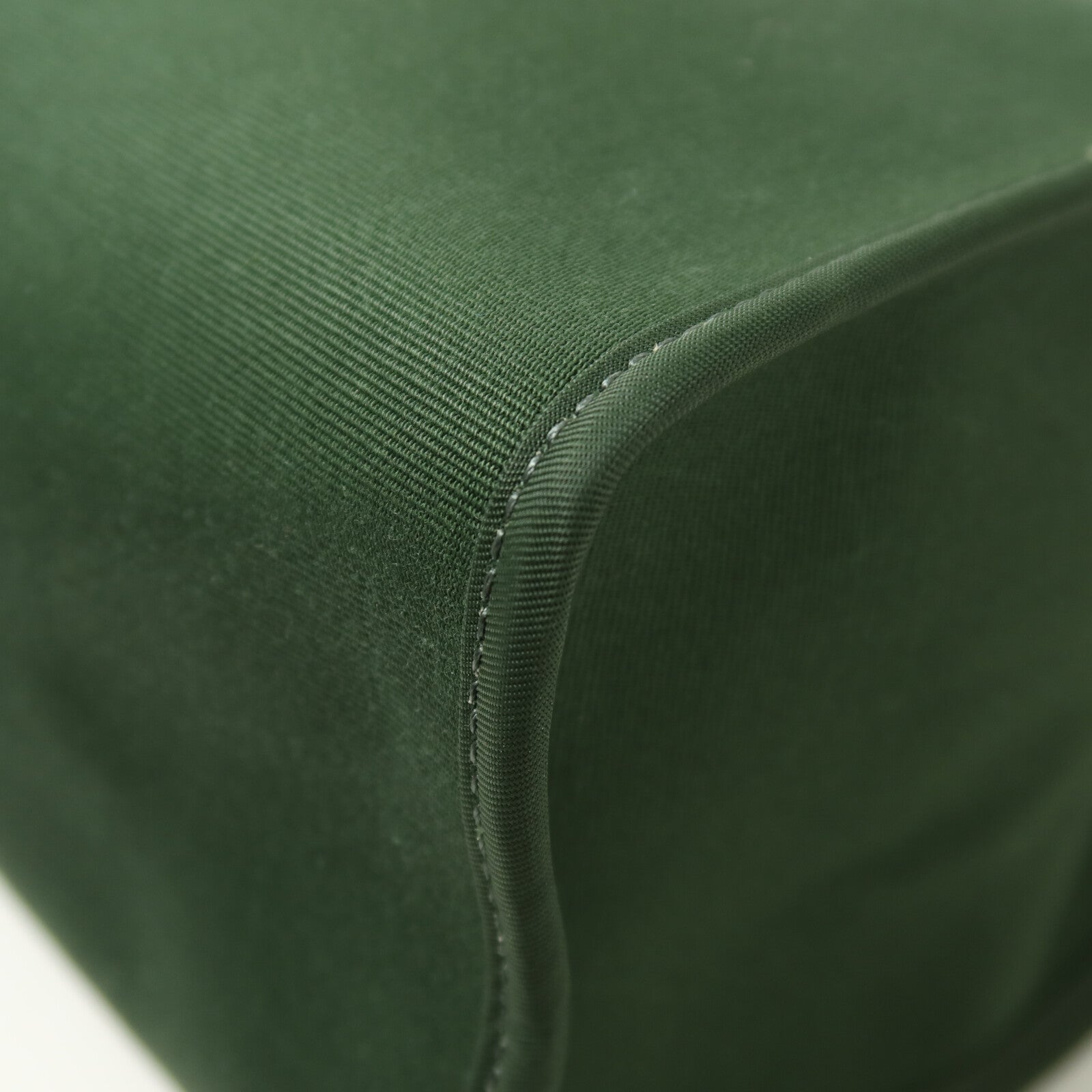 HERMES 帆布Herbag PM銀扣手挽肩背兩用袋Vert Anglais