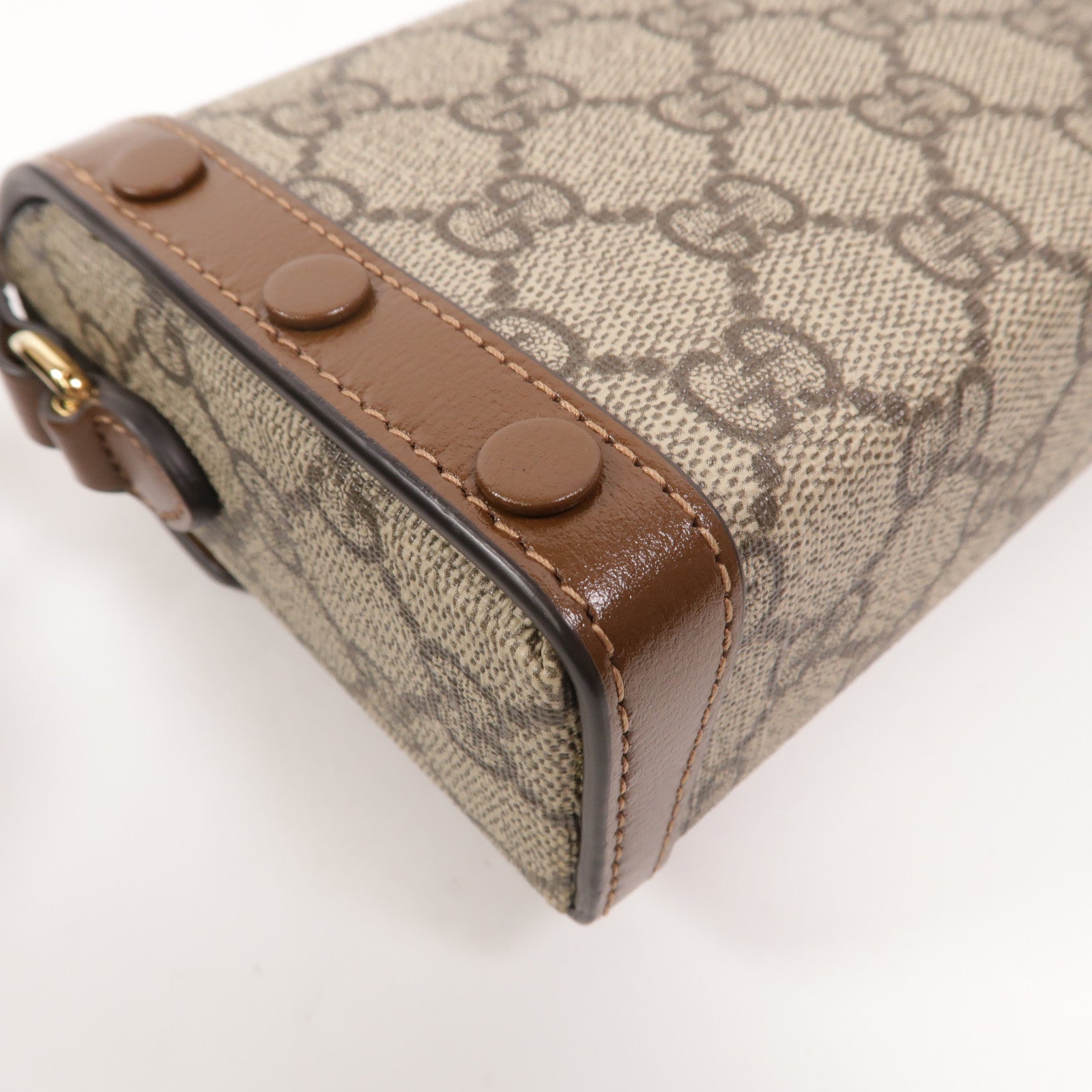 GUCCI 塗層帆布Horsebit 1955 Mini Bag肩背袋