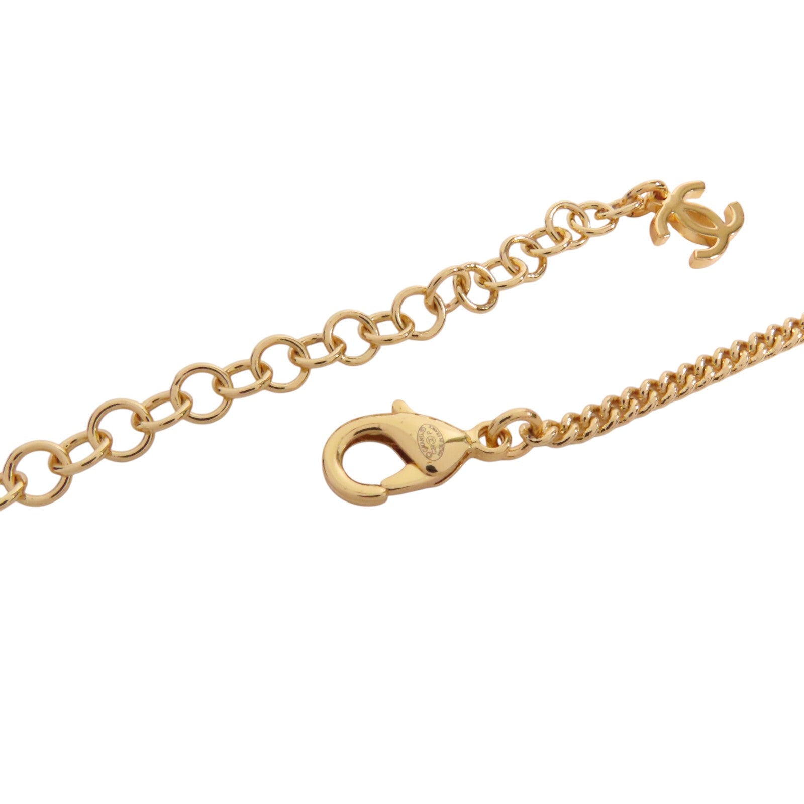 CHANEL 金屬/水鑽Necklace金扣項鏈