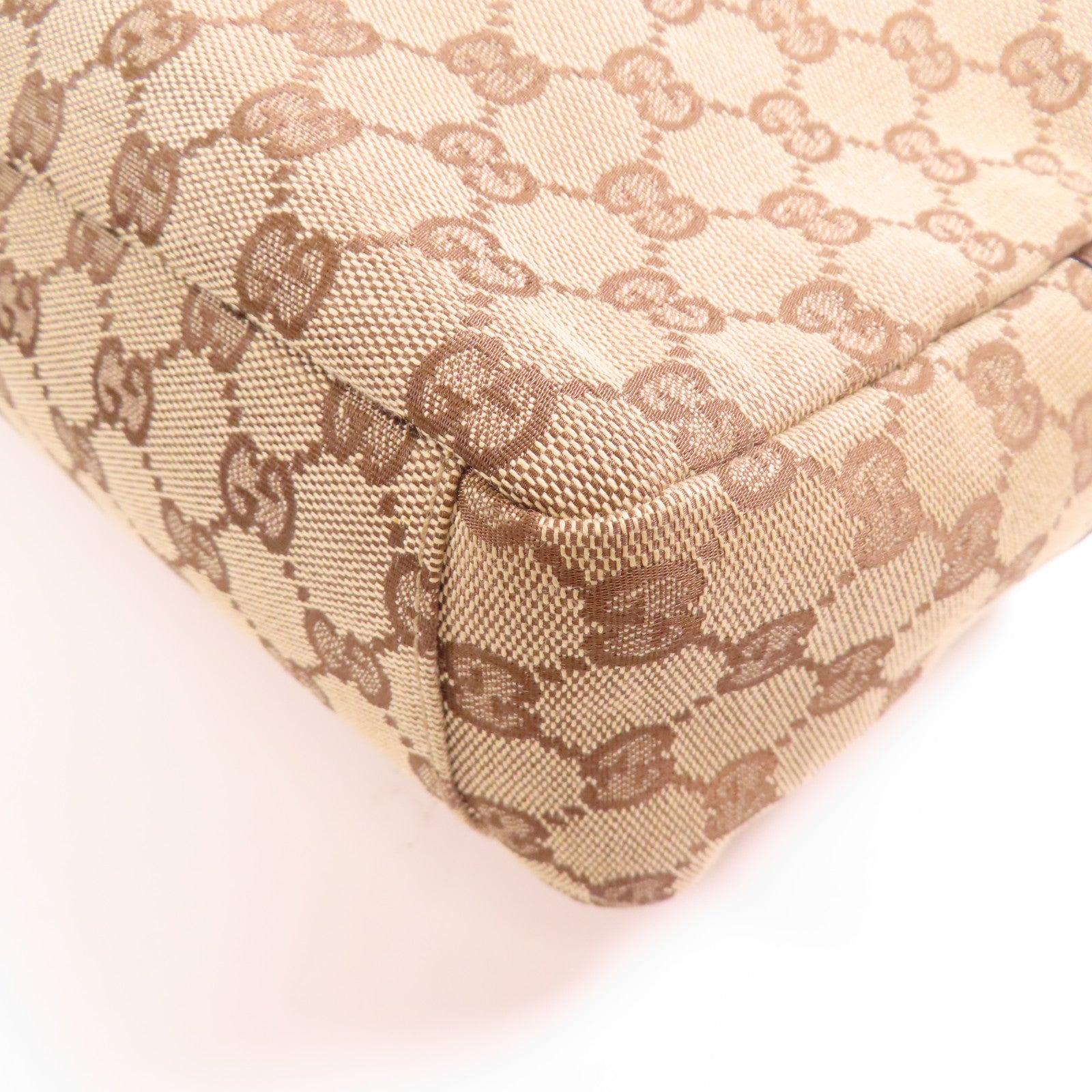 GUCCI GG GHW Shoulder Bag Canvas 35097 Brown