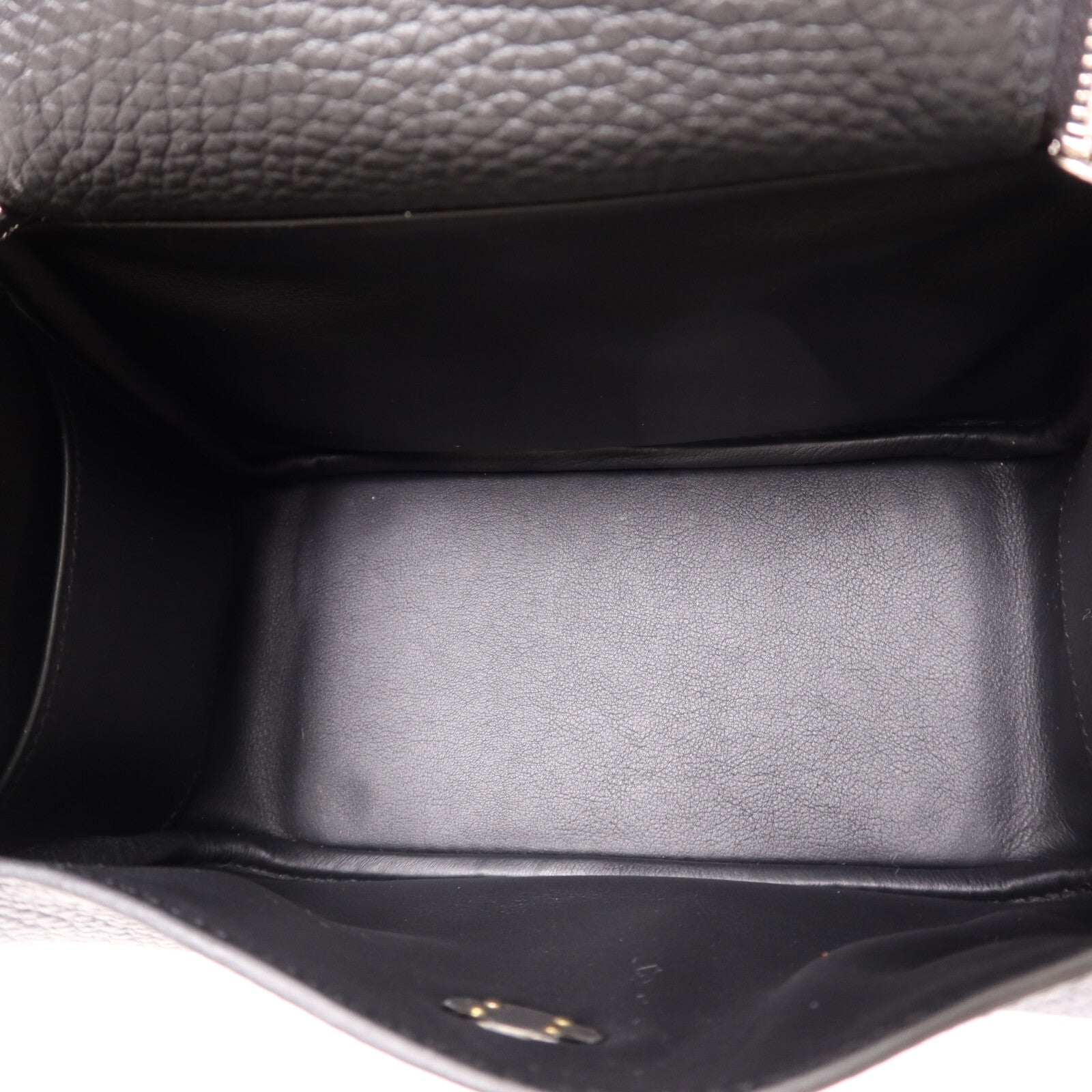 HERMES Clemence皮革Mini Lindy金扣手挽肩背兩用袋Noir