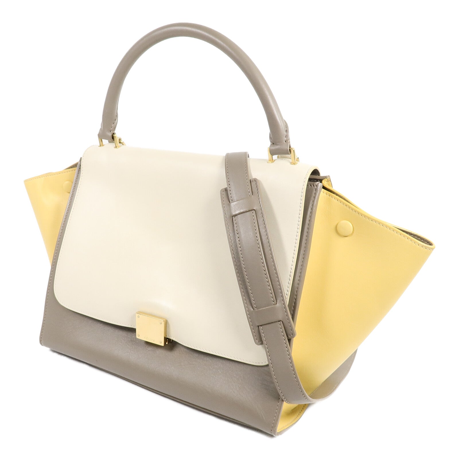 CELINE 牛皮皮革Trapeze Medium手挽肩背兩用袋