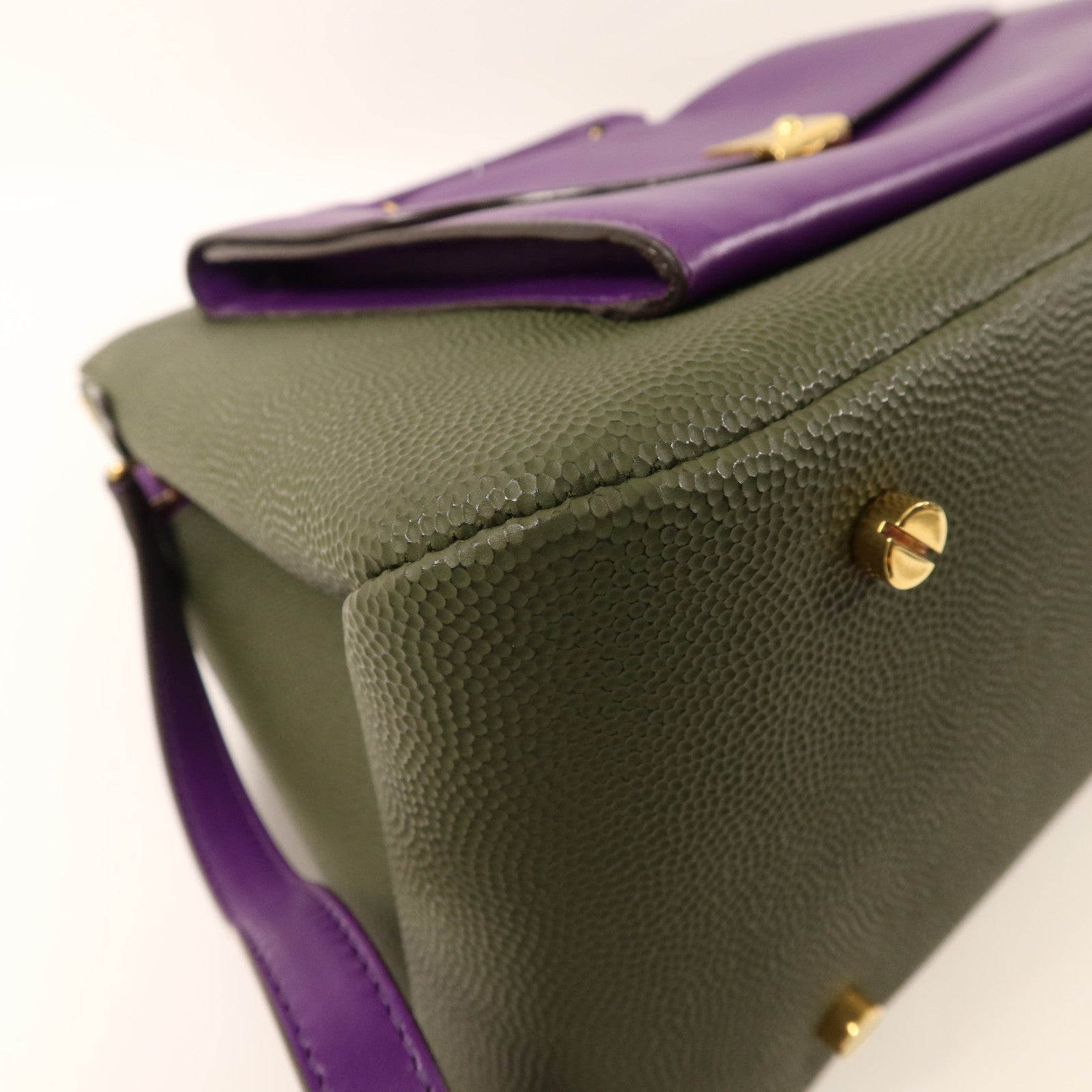 BALLY 牛皮皮革2Way Shoulder Bag金扣手挽肩背兩用袋