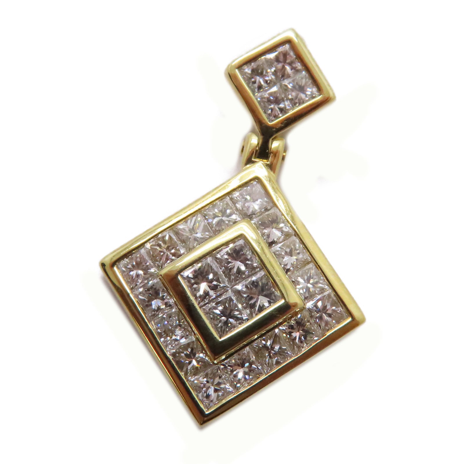 JEWELRY 【激減優惠】18K黃金Diamond Pendant Top 1.69ct鑽石吊墜