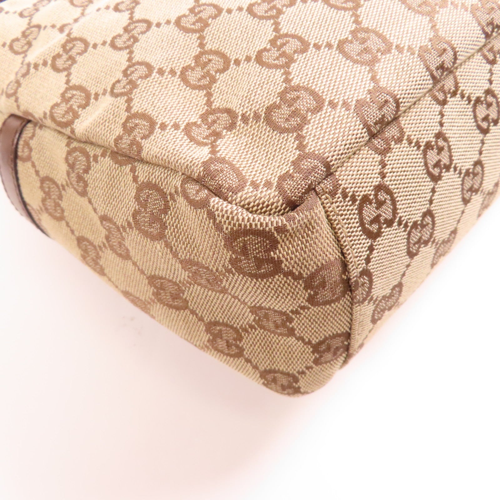 GUCCI GG GHW Shoulder Bag Canvas 35097 Brown
