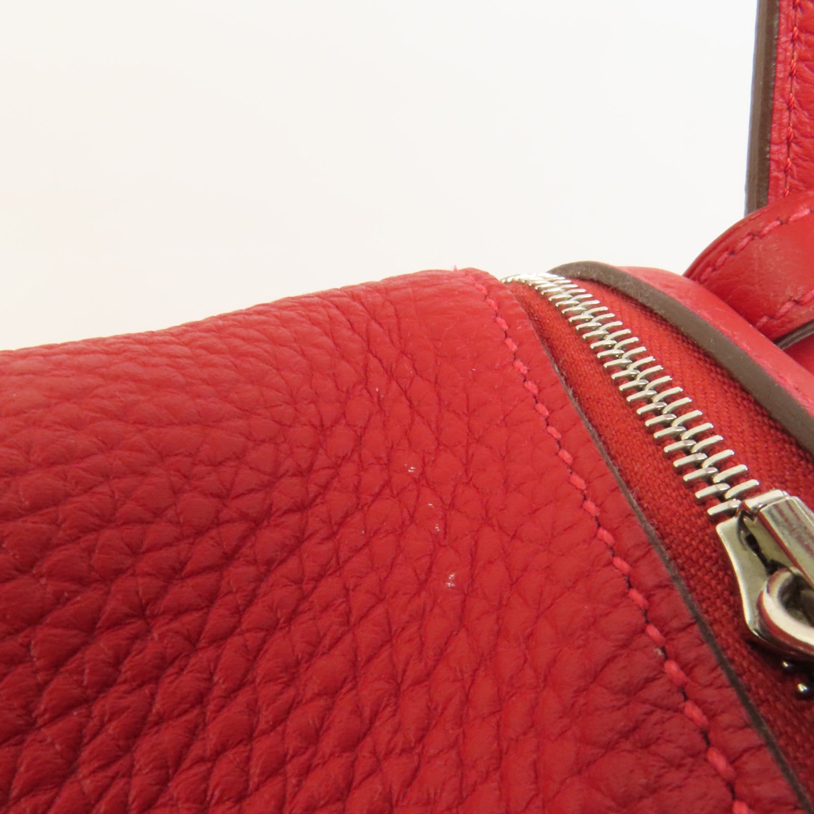 HERMES Togo皮革Lindy 26手挽肩背兩用袋Rouge Casaque