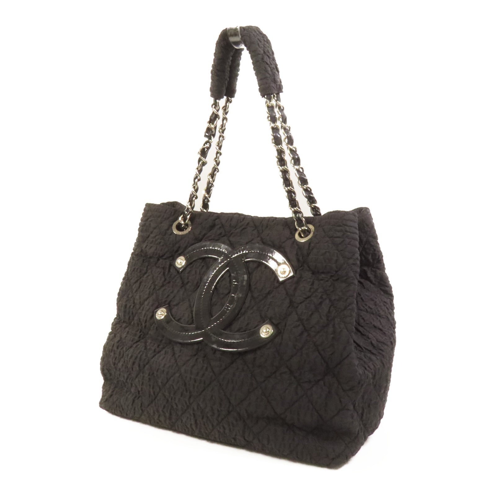 CHANEL 尼龍Pre-Owned 2009 CC銀扣手挽袋